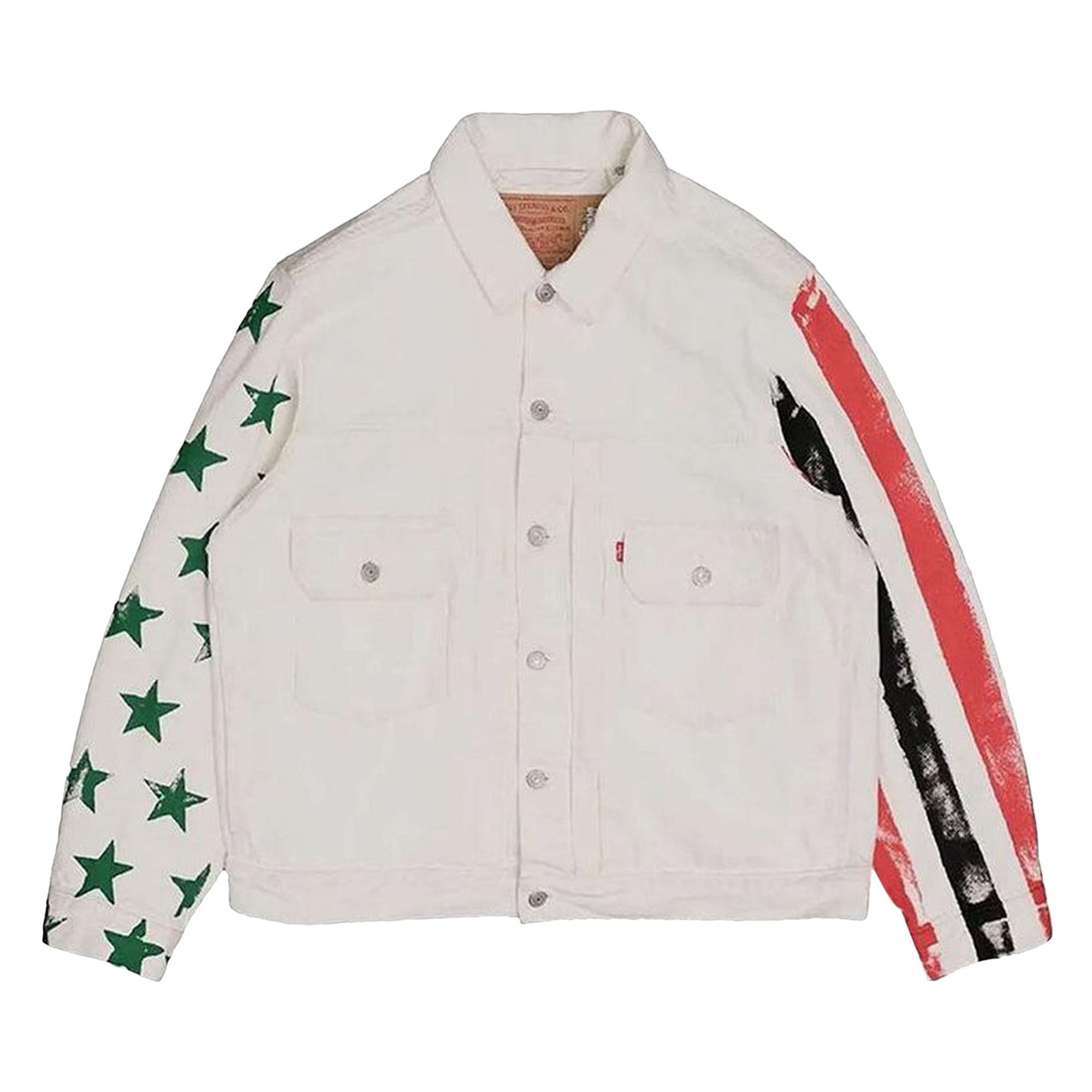 DENIM TEARS Pre-owned X Cpfm 4th Of July Denim Plant Jacket 'white' | Men's Size S