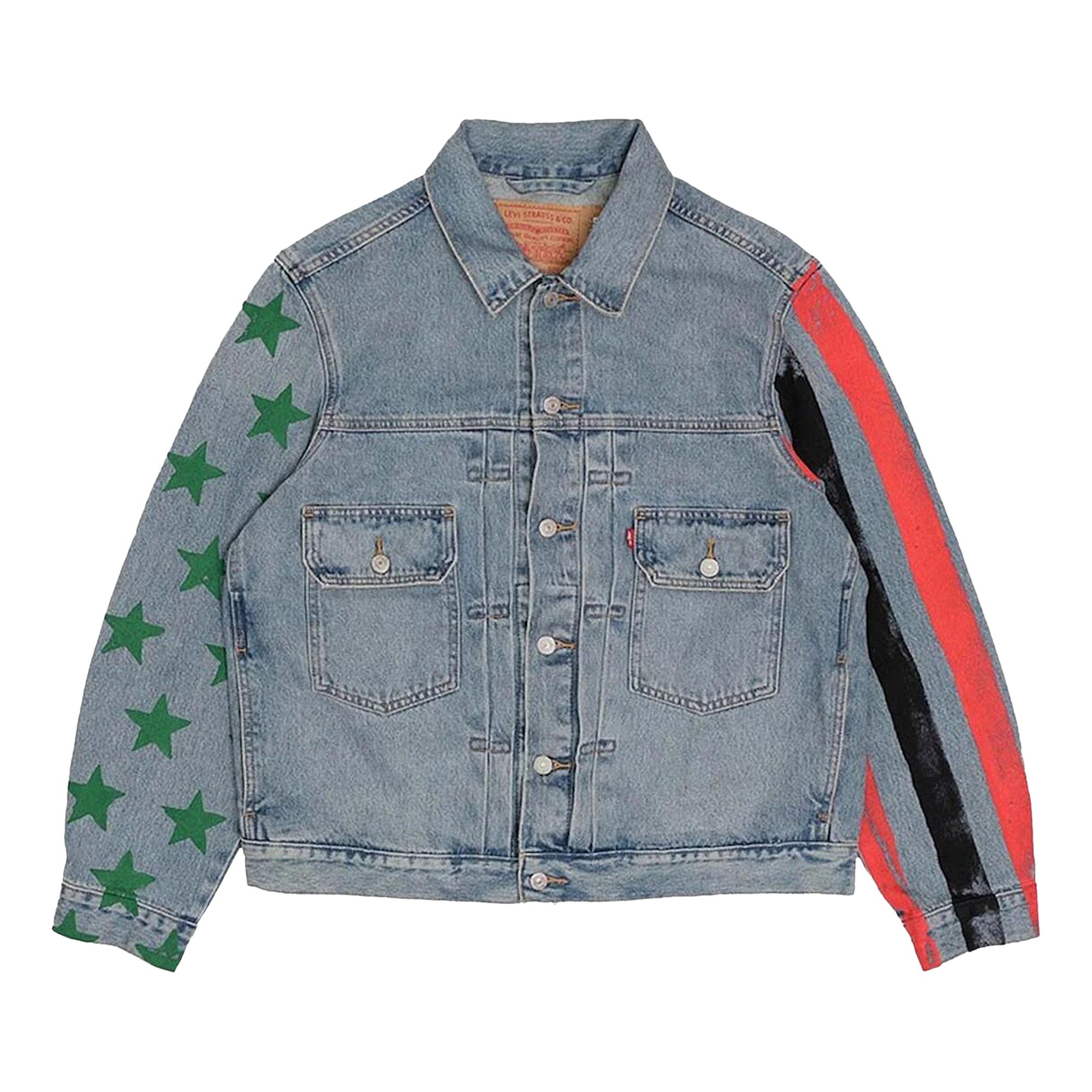 DENIM TEARS Pre-owned X Cpfm 4th Of July Denim Plant Jacket 'blue' | Men's Size Xxl