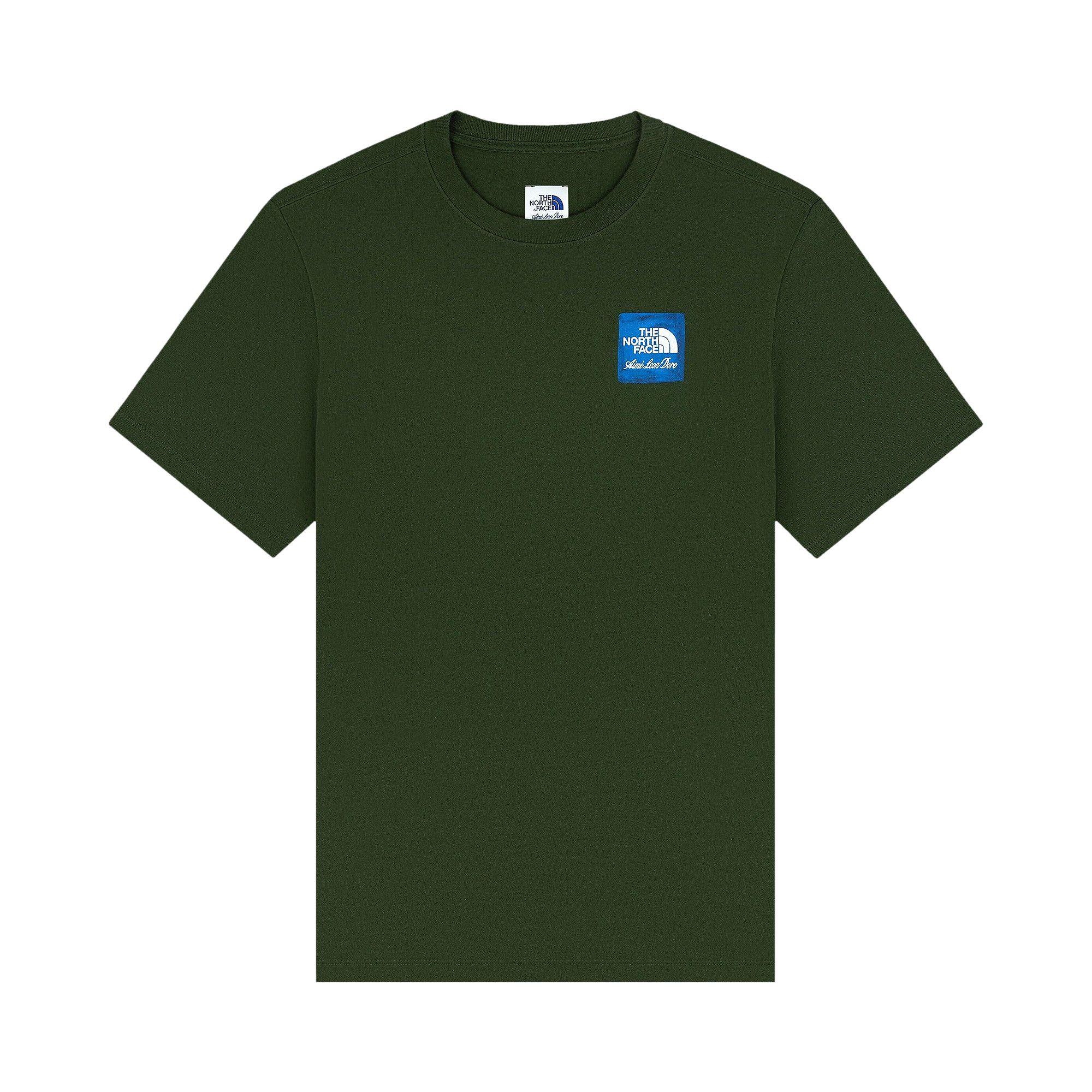 Pre-owned Aimé Leon Dore X The North Face Logo Tee 'kombu Green' | Men's Size L