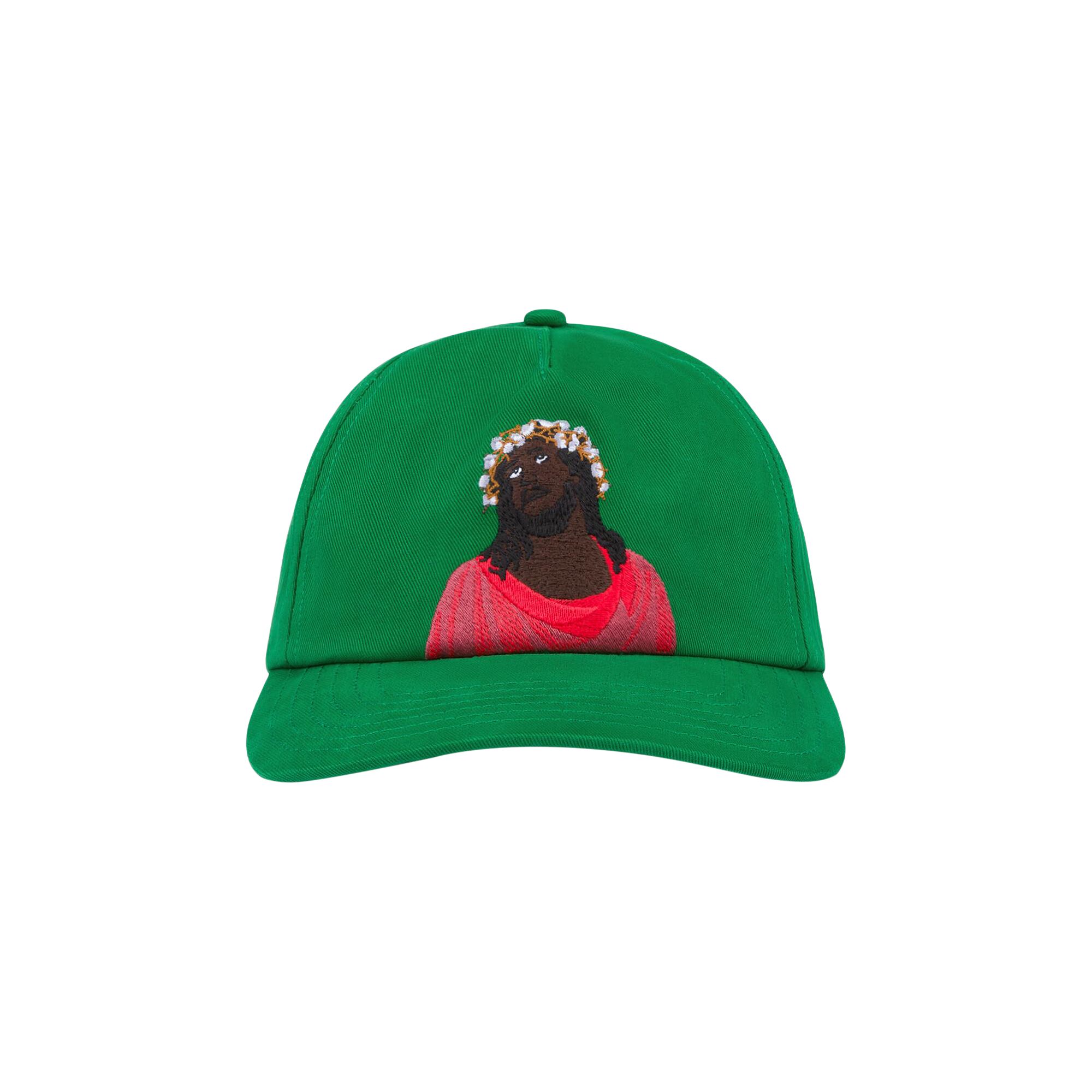 Pre-owned Denim Tears Black Jesus Cap 'green' | Men's Size Onesize