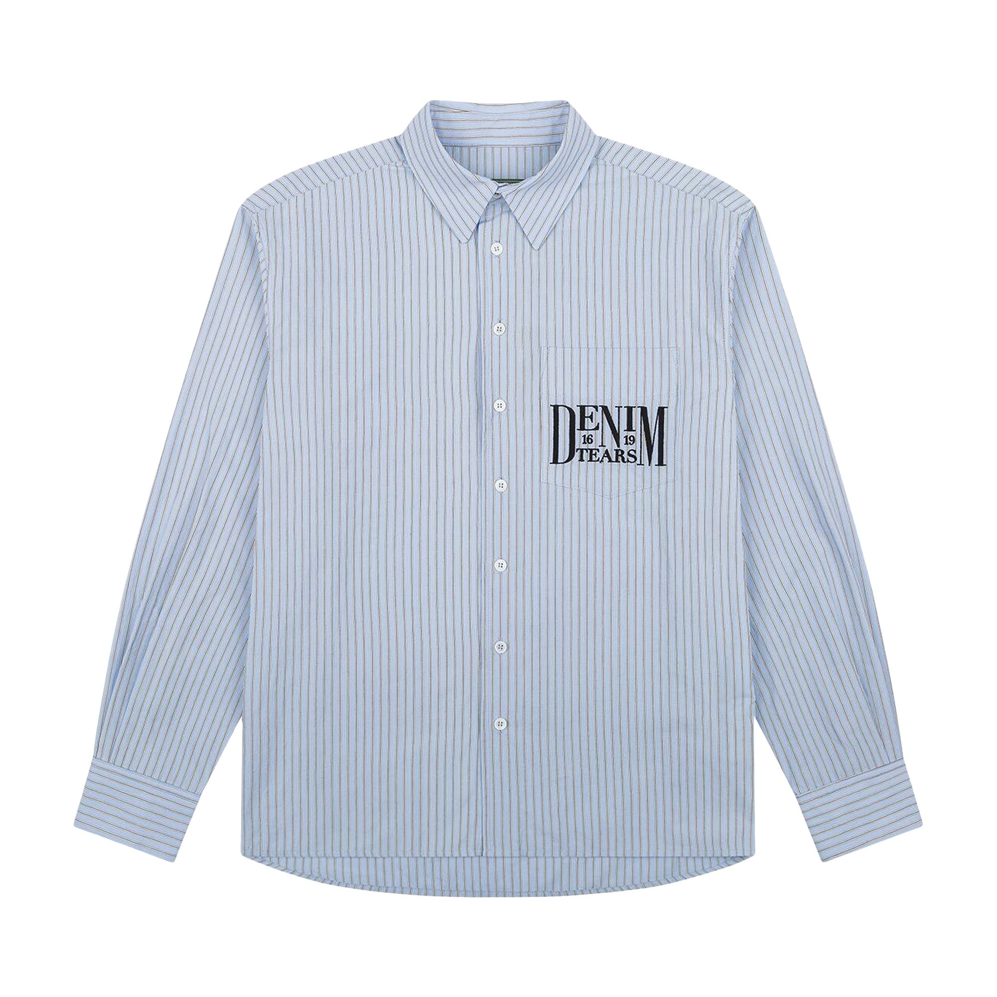Pre-owned Denim Tears Dt Festival Button Up Shirt 'light Blue' | Men's Size S