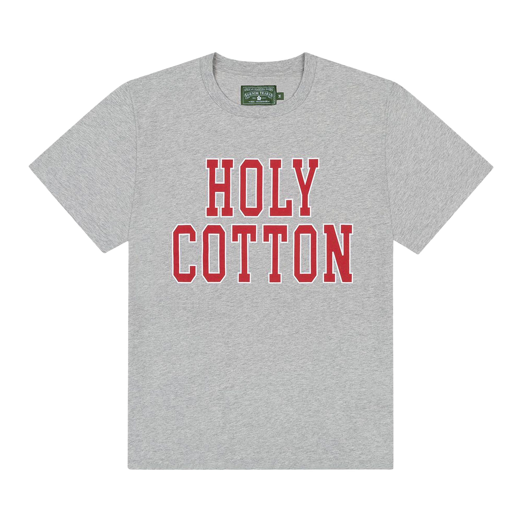 Pre-owned Denim Tears Holy Cotton Tee 'grey' | Men's Size M In Gray