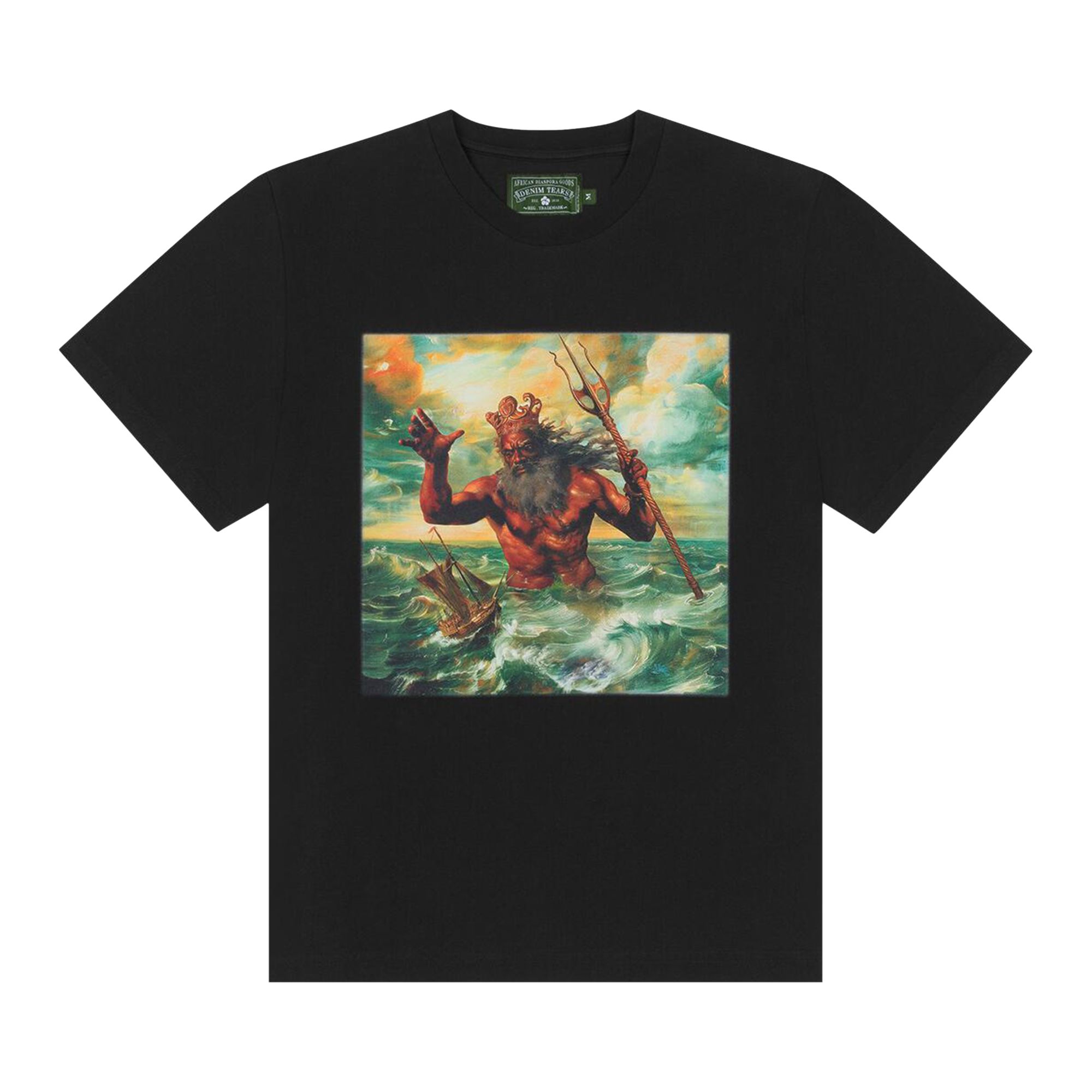 Pre-owned Denim Tears Poseidon's Revenge Tee 'black' | Men's Size Xl