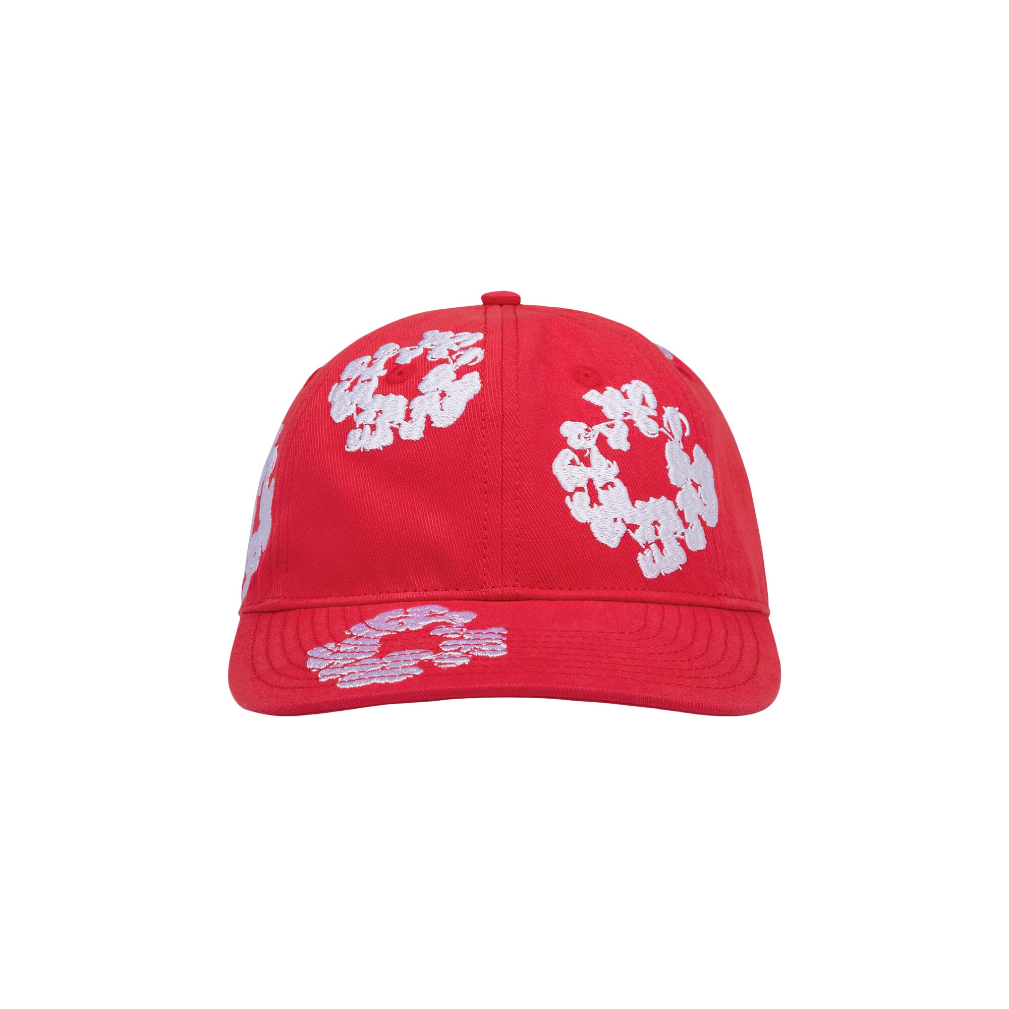 Pre-owned Denim Tears The Cotton Wreath Cap 'red' | Men's Size Onesize