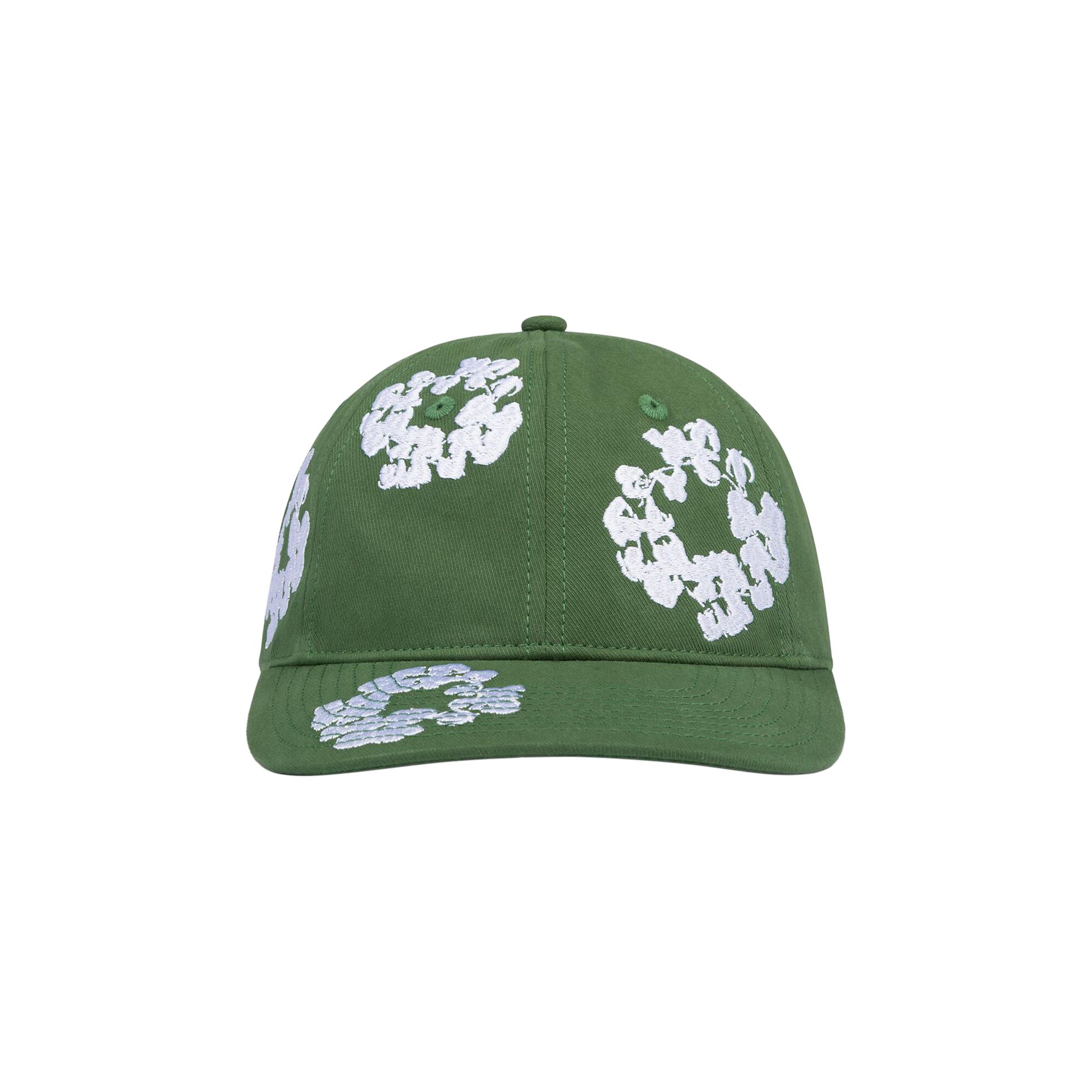 Pre-owned Denim Tears The Cotton Wreath Cap 'green' | Men's Size Onesize