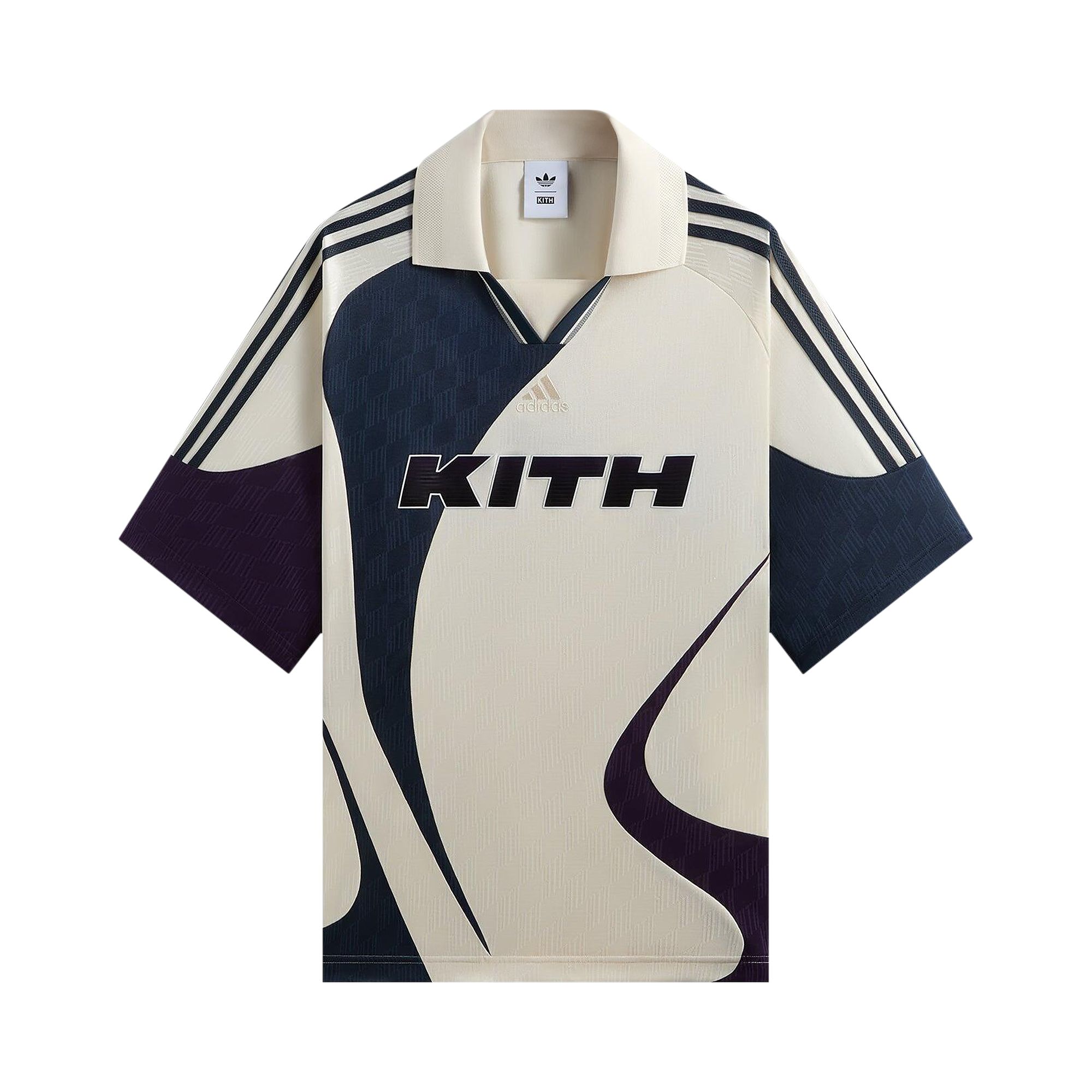 Pre-owned Kith For Adidas Football Soccer Jersey 'sandrift' | White | Men's Size L