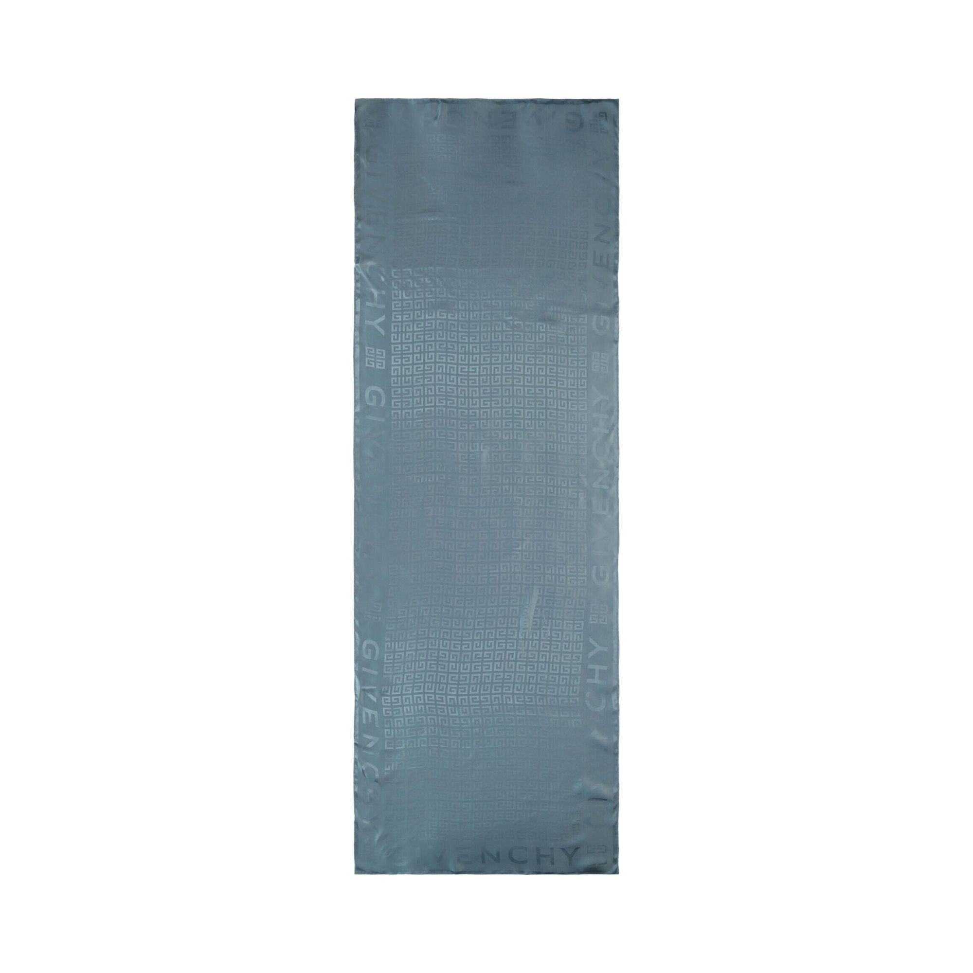 Pre-owned Givenchy 4g Monogram Oblong Silk Scarf 'grey Blue' | Multi-color | Women's Size Onesize