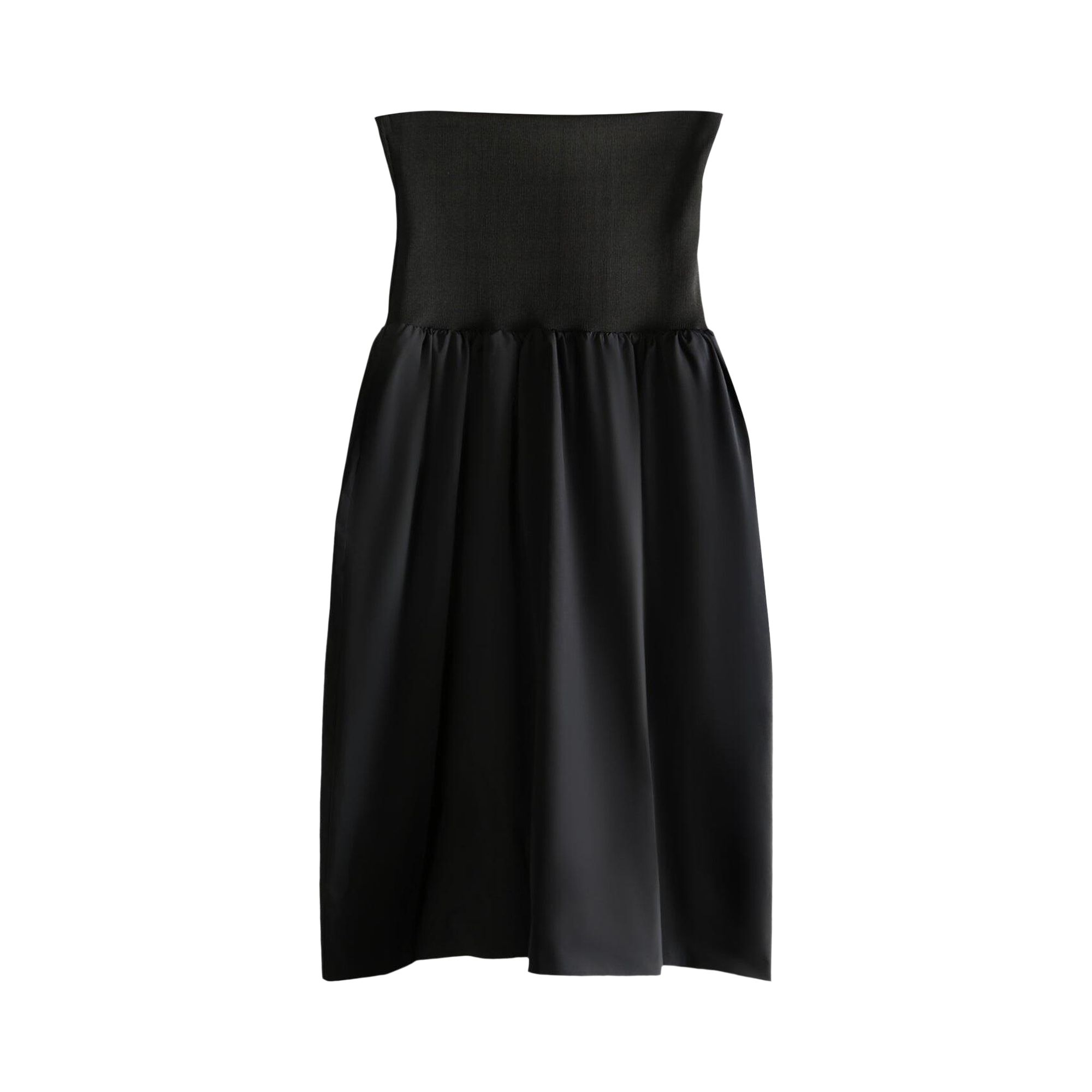 Pre-owned Amomento Taffeta Shirring Flare Skirt 'black' | Women's Size 2