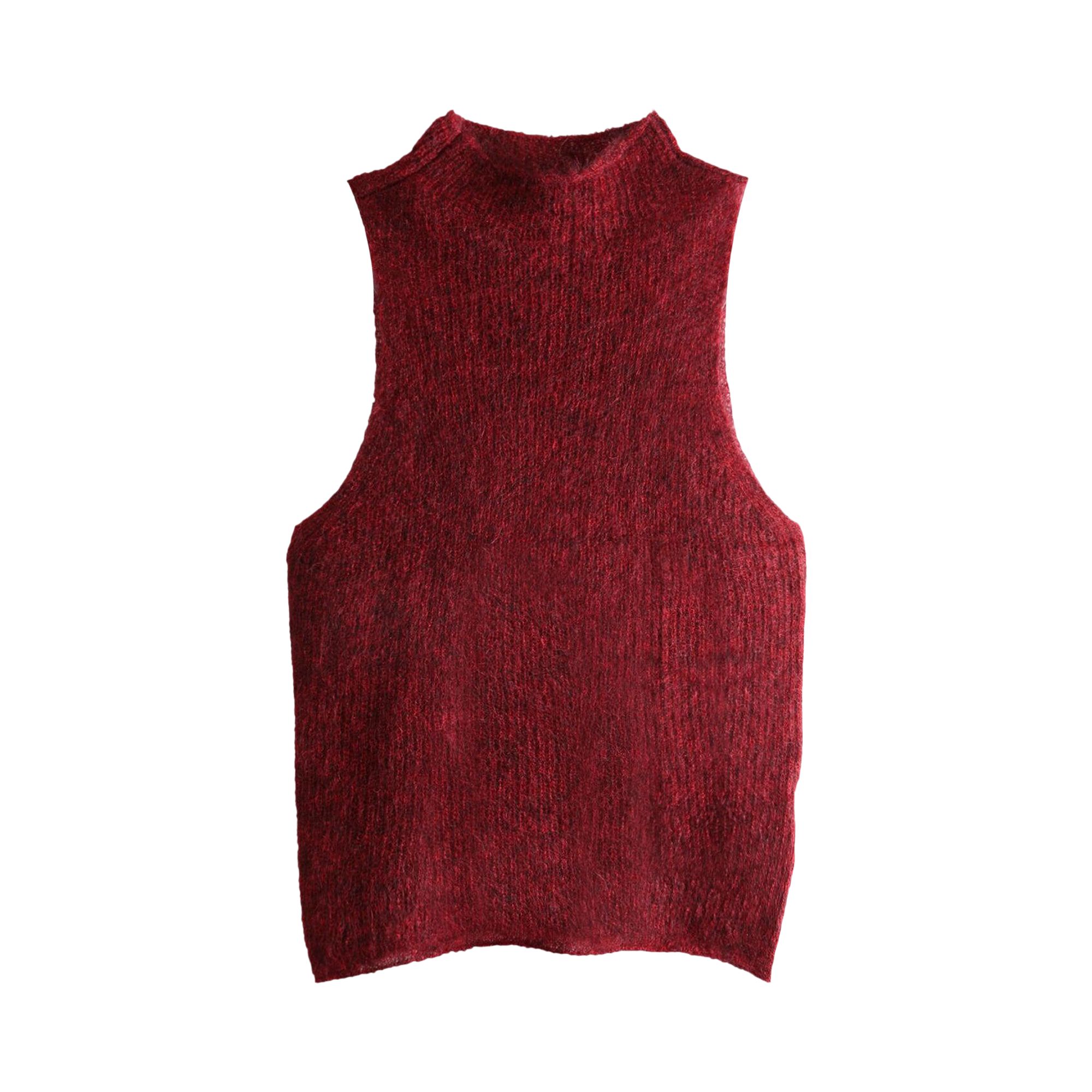 Pre-owned Amomento Sheer Sleeveless Top 'red' | Women's Size 2