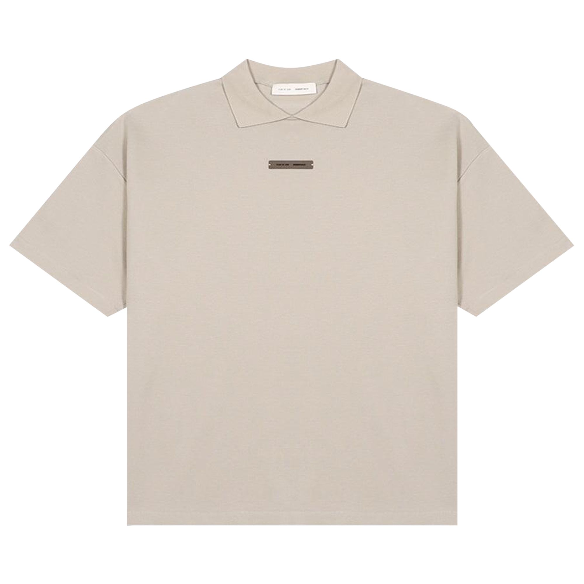 Pre-owned Essentials Fear Of God  90s Fit Pique Short Sleeve Polo 'abbey Stone' | Tan | Men's Size M In Brown