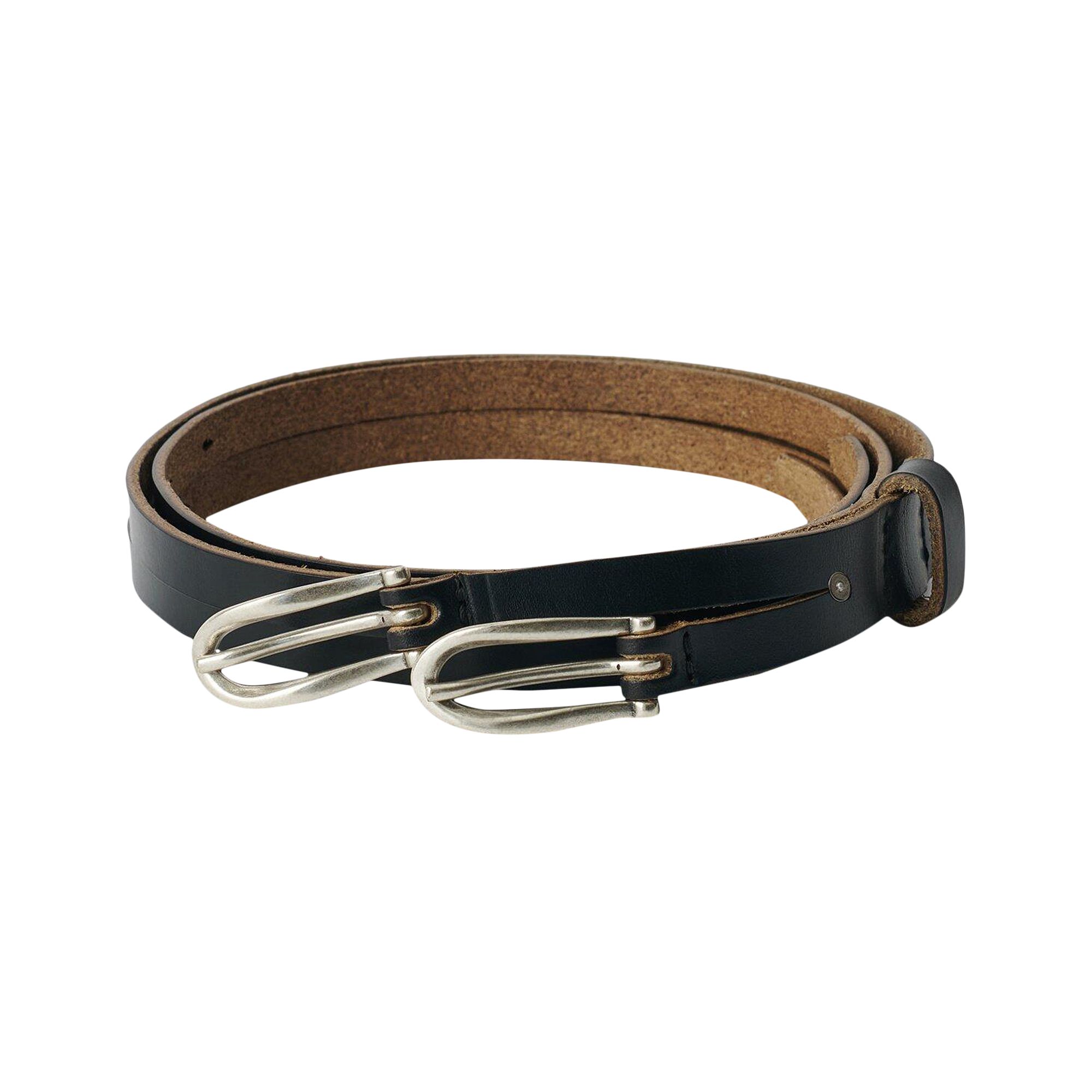 Pre-owned Our Legacy Twin Tongue Belt 'black' | Men's Size 80