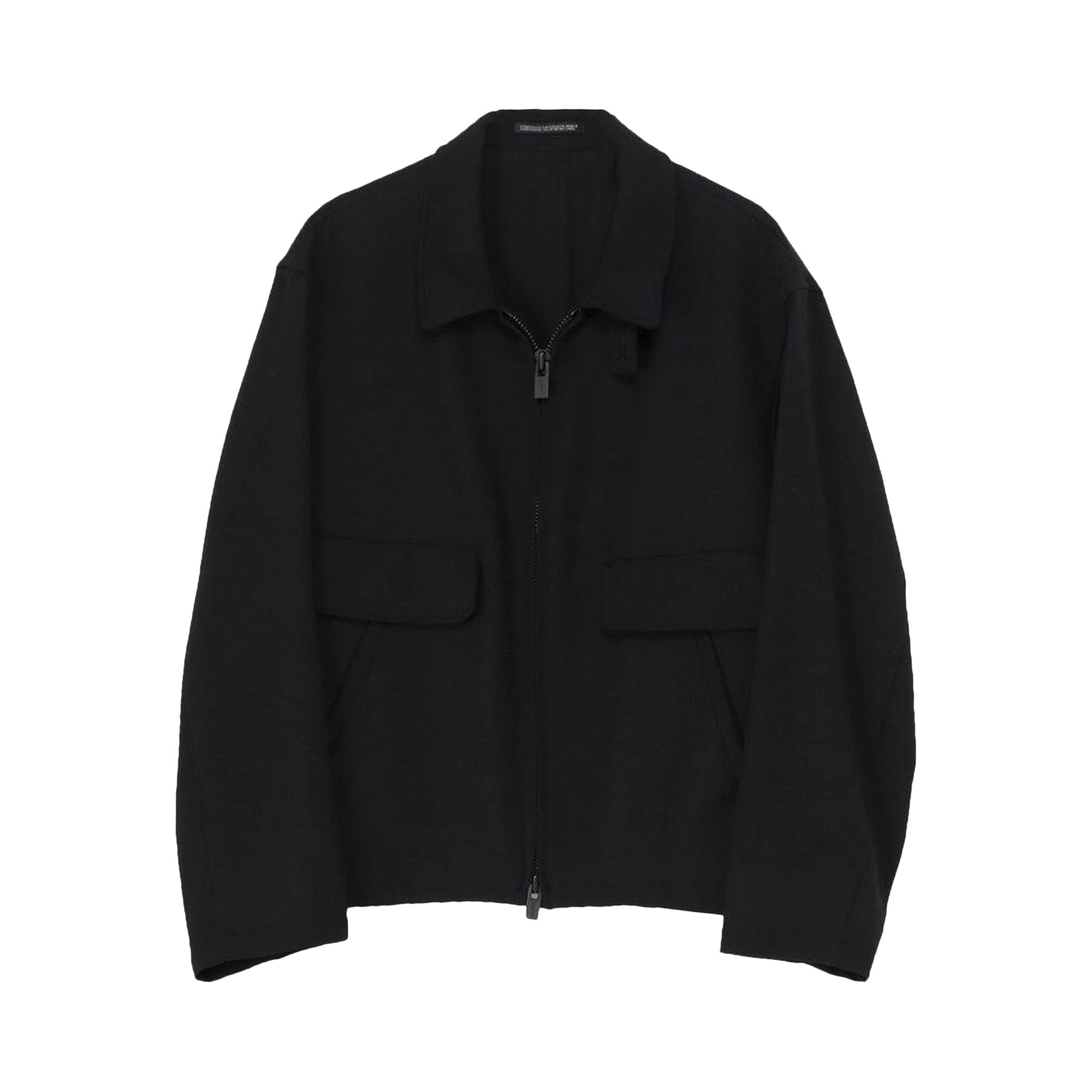 Pre-owned Yohji Yamamoto Pour Homme Collar Tab F Blouson Jacket 'black' | Men's Size 3