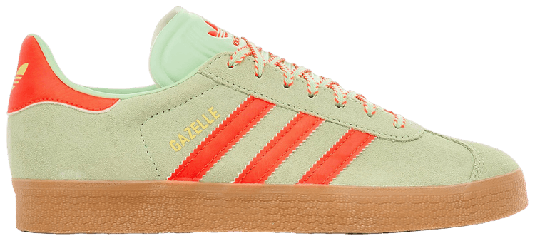 Adidas Wmns Gazelle Green Orange Gum