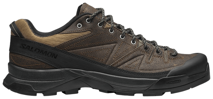 Salomon X ALP Distressed Leather Dark Earth Black
