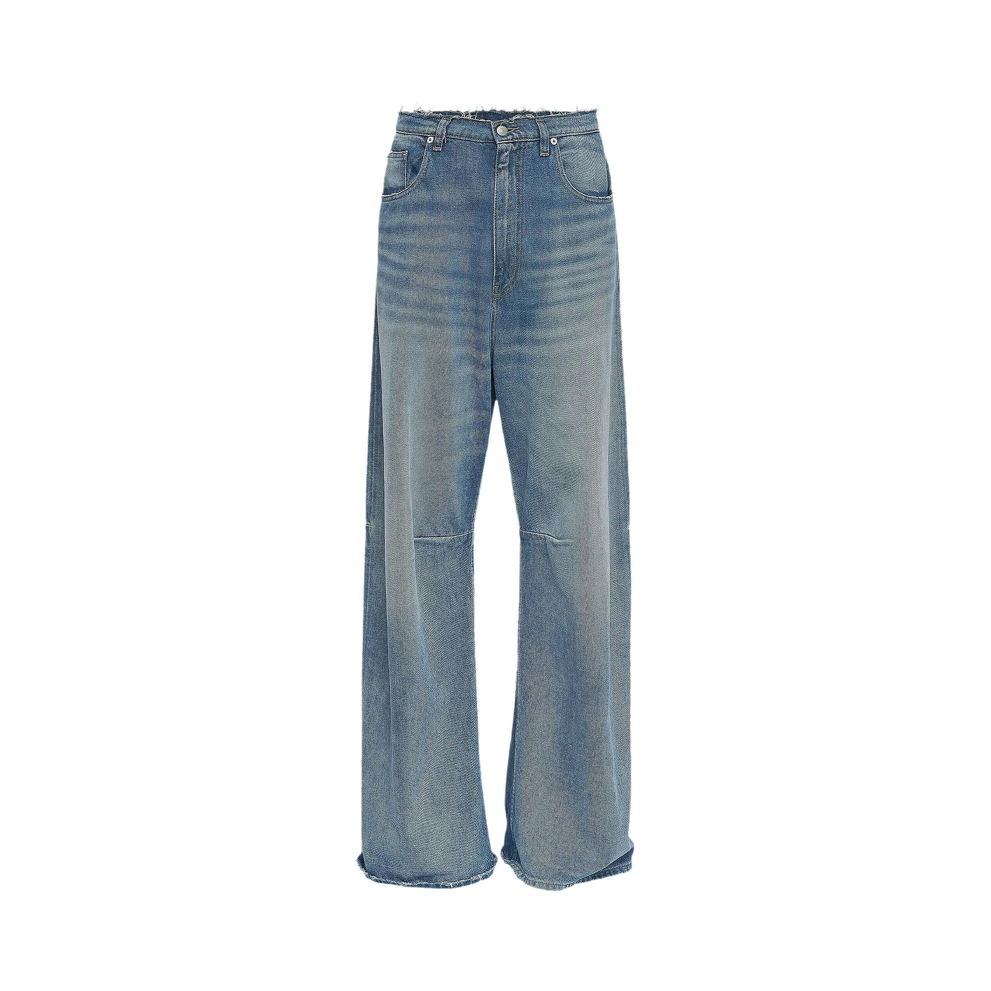 Pre-owned Mm6 Maison Margiela 5 Pockets Pants 'medium Blue' | Men's Size 30