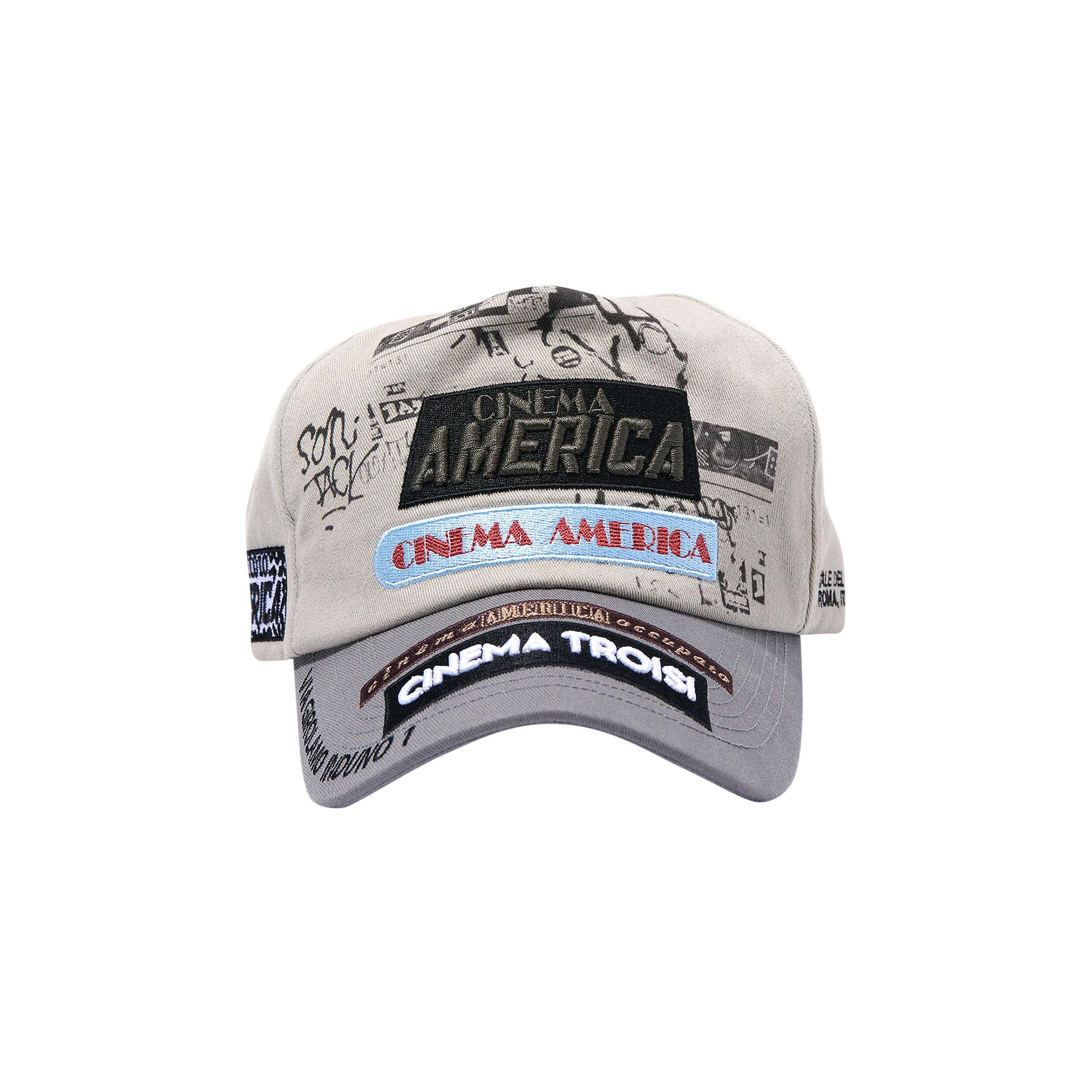 Pre-owned Paly Hollywood Cinema Troisi 5 Panel Hat 'light Grey' | Men's Size Onesize In Gray