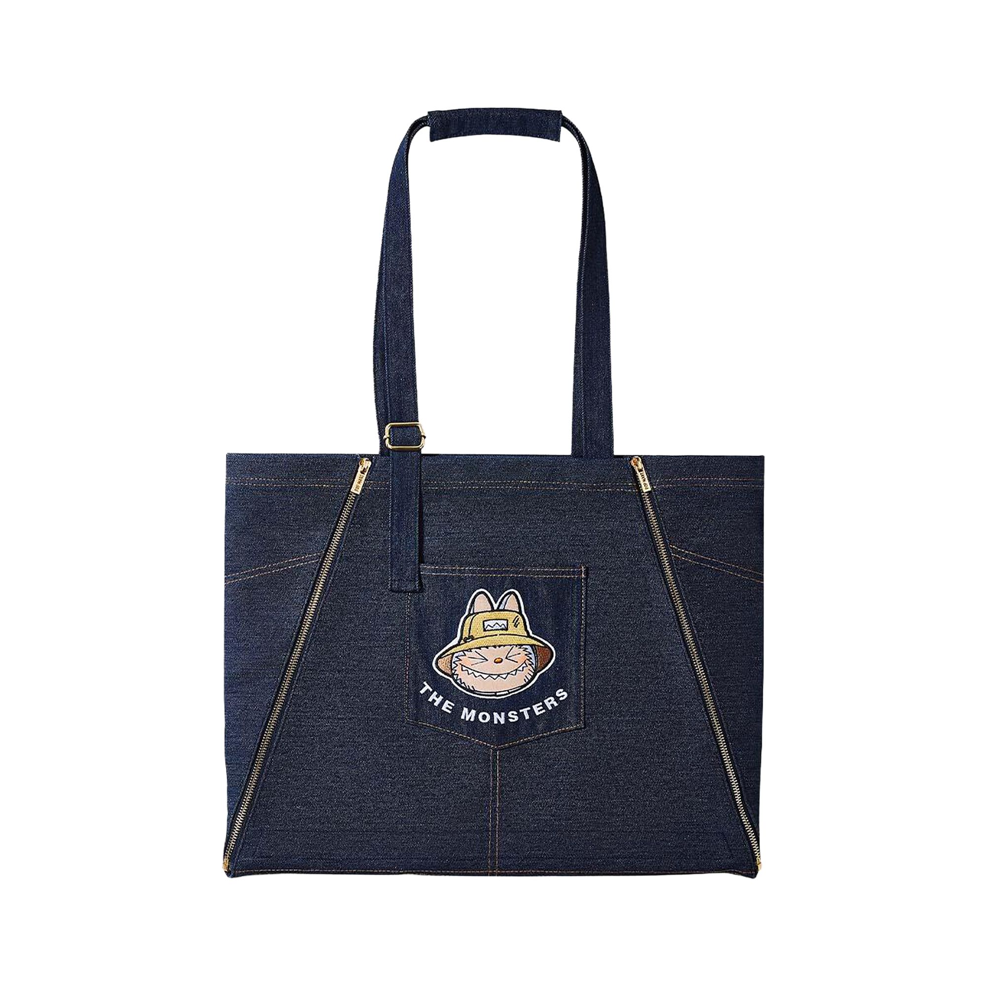 Pre-owned Pop Mart The Monsters Labubu Fall In Wild Series Denim Apron Bag 'blue' | Men's Size Onesize