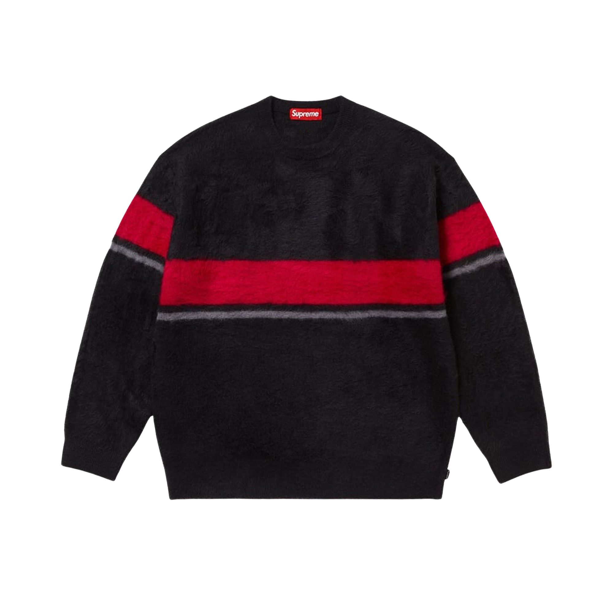 Pre-owned Supreme Brushed Stripe Sweater 'black' | Men's Size Xl