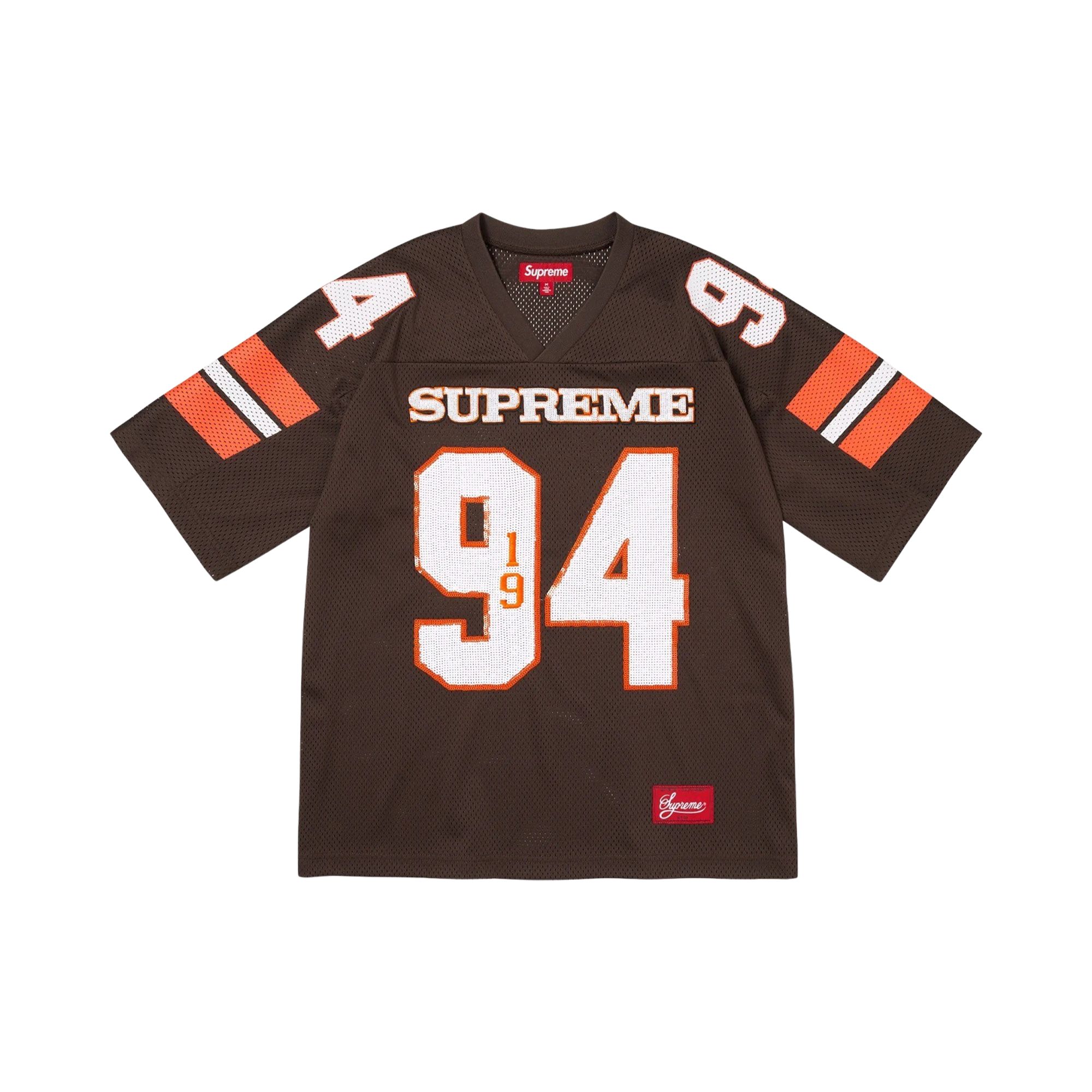 Pre-owned Supreme Sequin Football Jersey 'brown' | Men's Size L