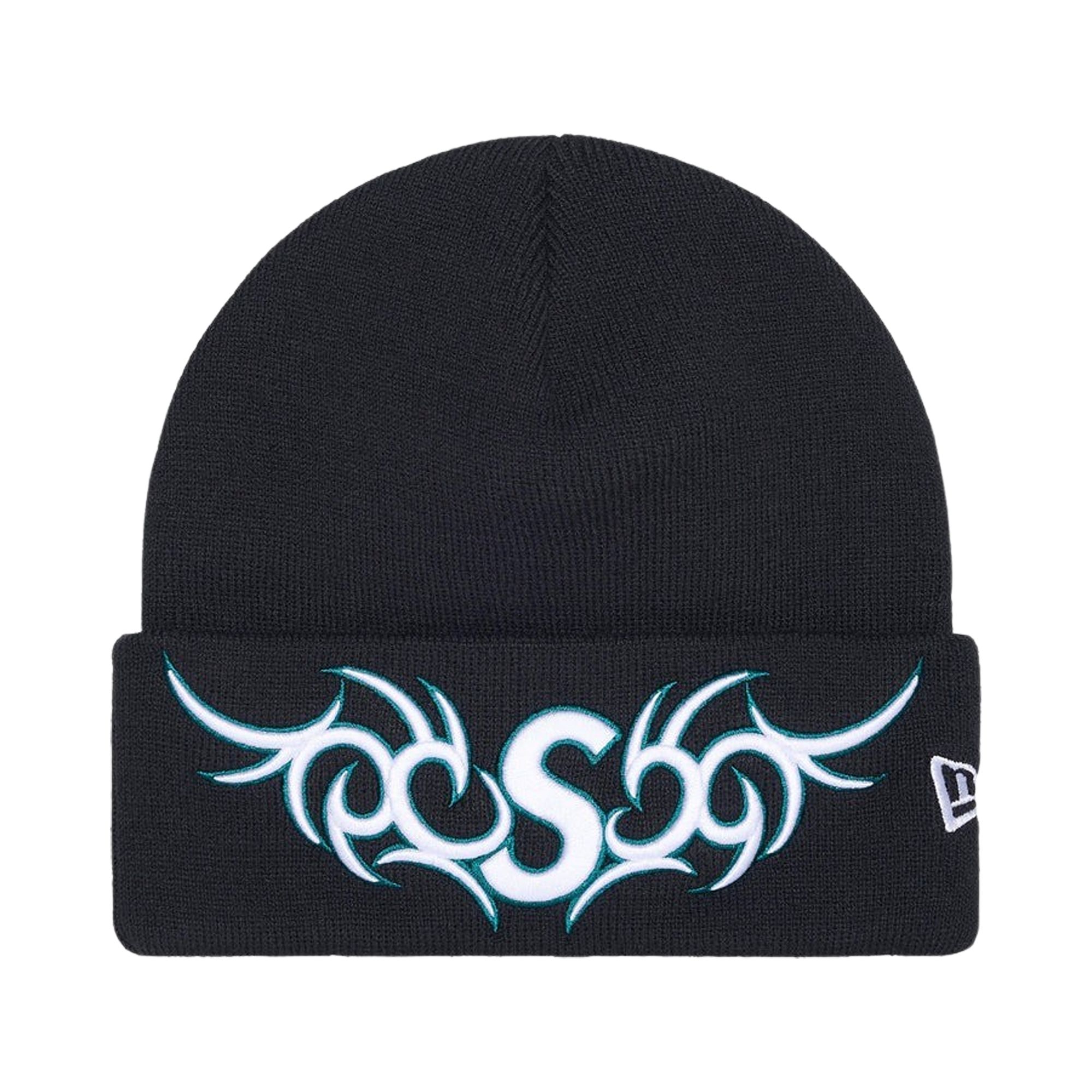 Pre-owned Supreme New Era Tribal S Logo Beanie 'navy' | Blue | Men's Size Onesize