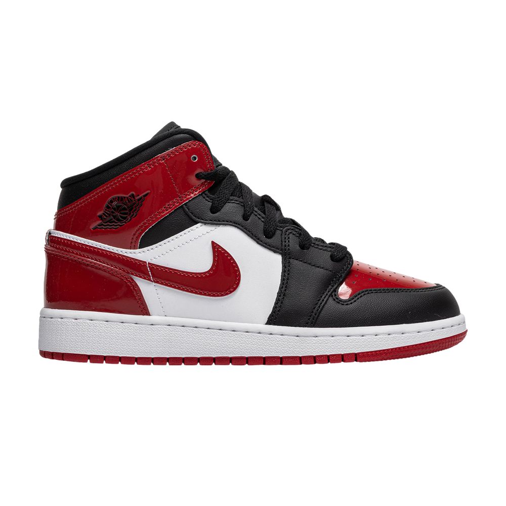 Air Jordan 1 Mid SE GS 'Patent Bred Toe' | Kid's Size 3.5 - HV4399-006