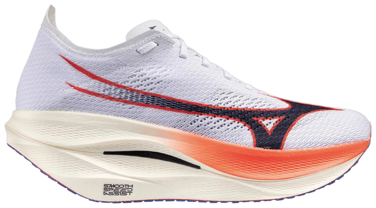 Mizuno Wave Rebellion Pro 3 White Baritone Blue Fiery Coral