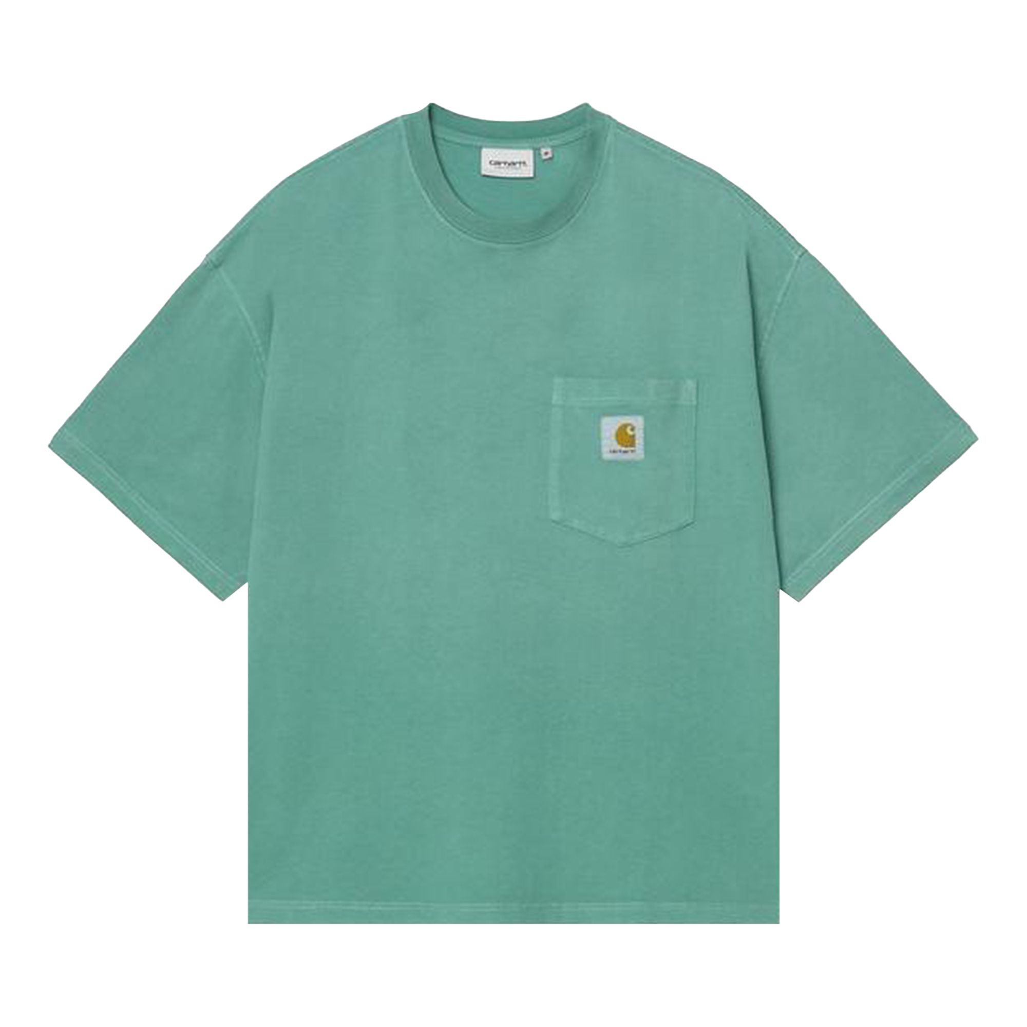 Pre-owned Carhartt Wip Chalk Wash Hudson Pocket Tee 'saguro' | Green | Men's Size M