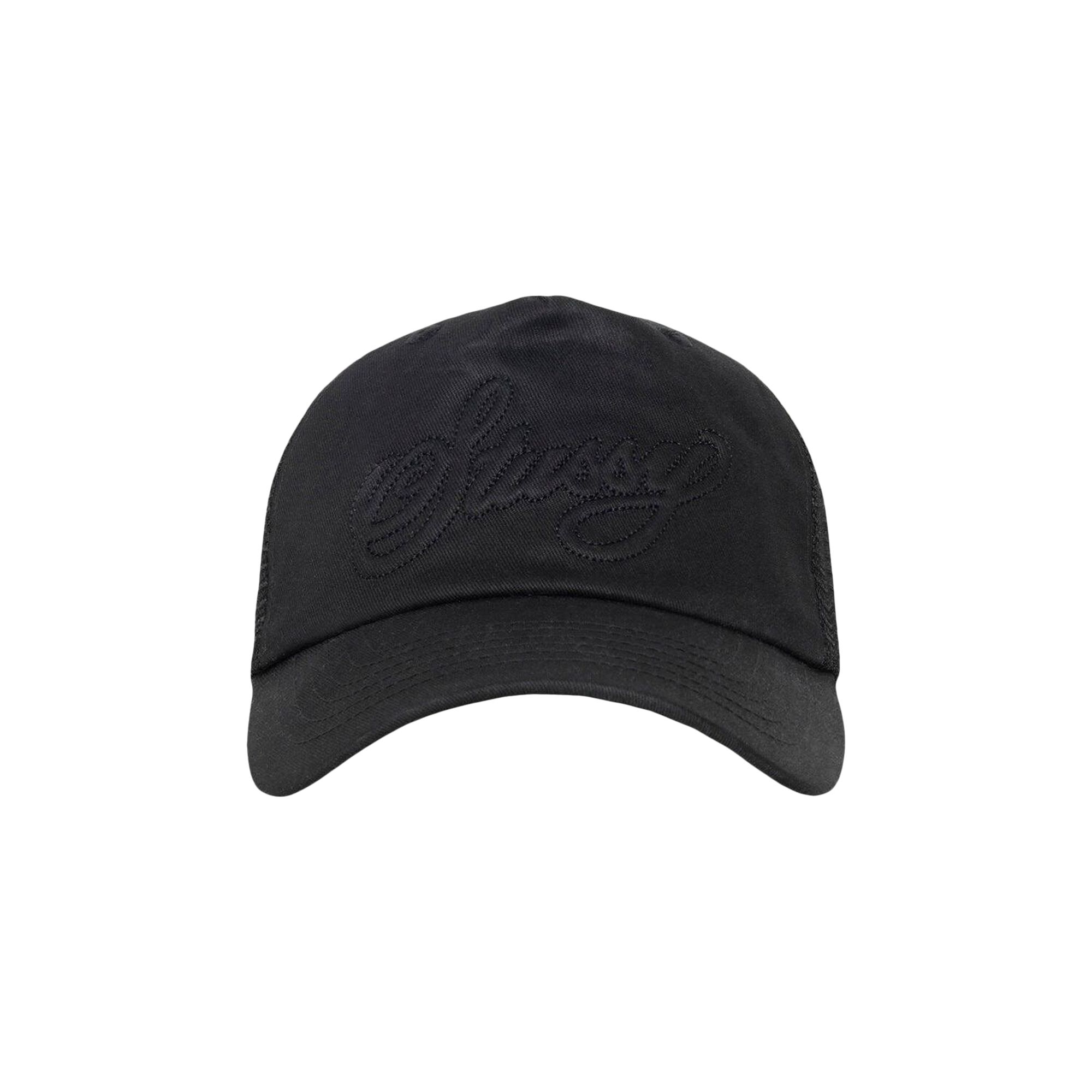 Pre-owned Stussy Cursive Stitch Trucker Hat 'black' | Men's Size Onesize