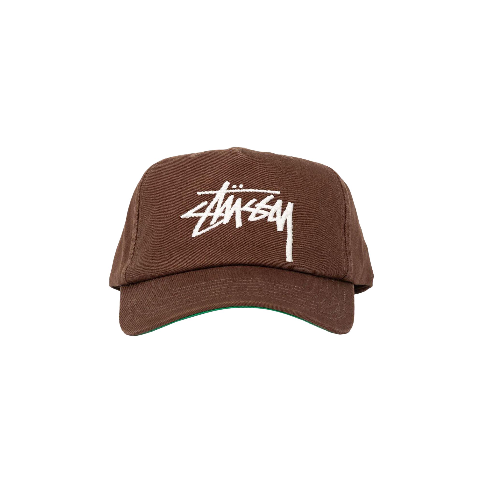 Pre-owned Stussy Big Stock Mid Depth Hat 'chocolate' | Brown | Men's Size Onesize