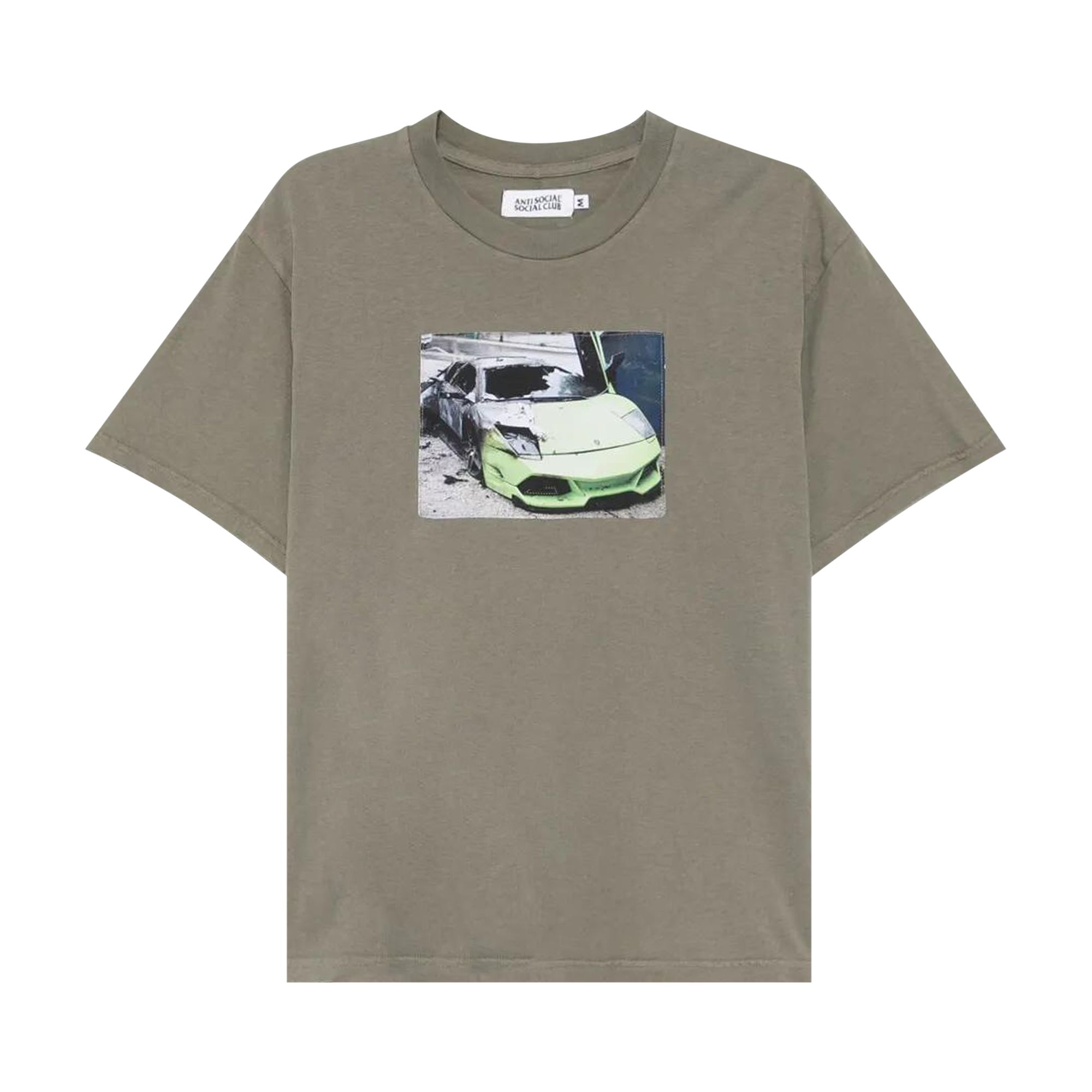 Pre-owned Anti Social Social Club Totaled Tee 'olive Green' | Men's Size Xxl