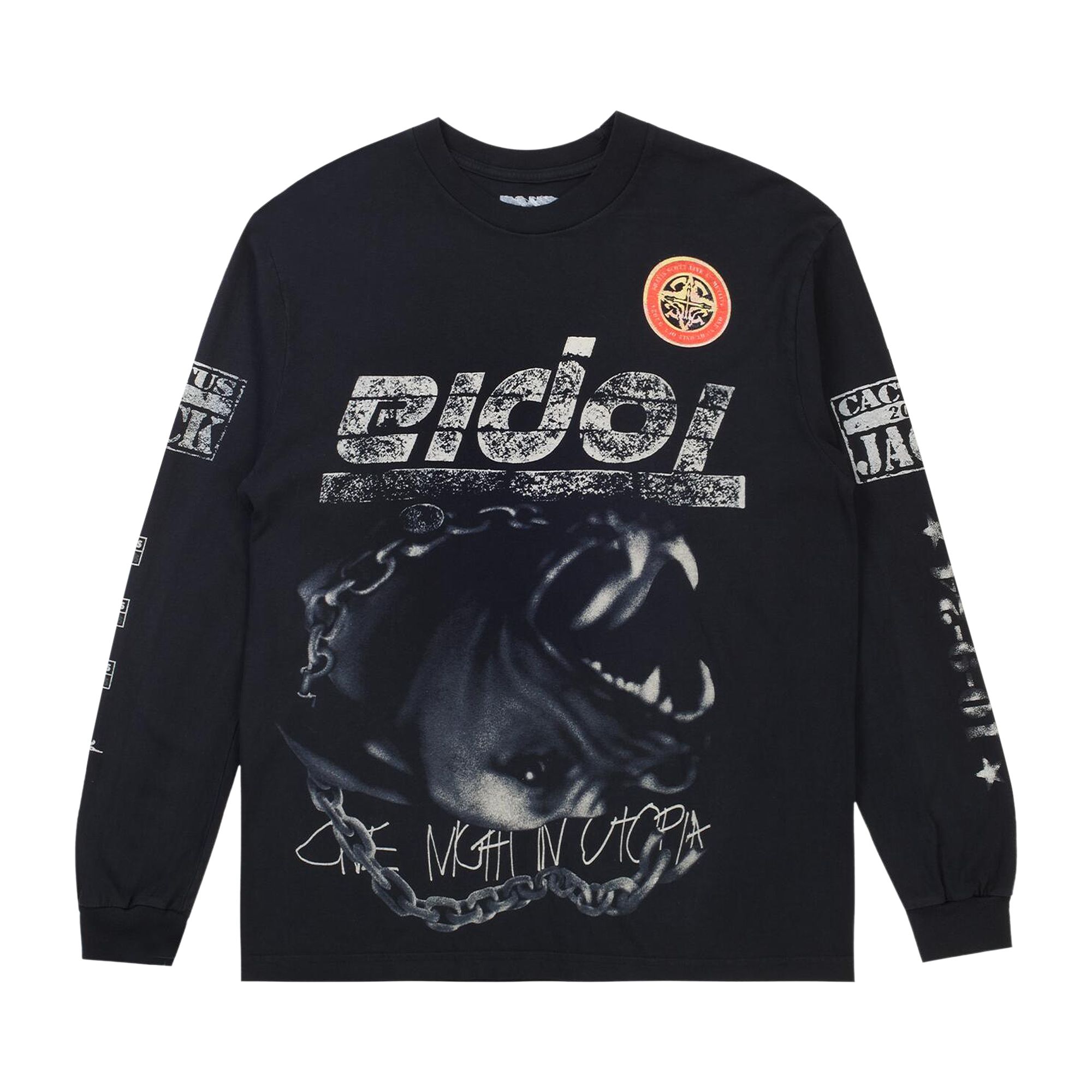 Pre-owned Cactus Jack By Travis Scott Eidol Long Sleeve 'black' | Men's Size L