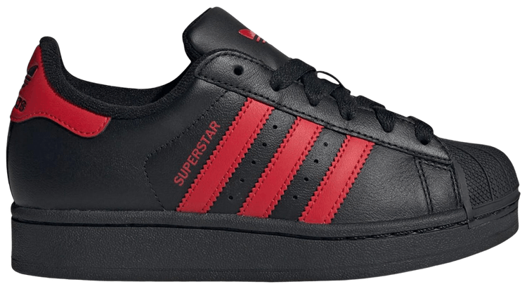 Adidas Superstar 2 J Core Black Scarlet