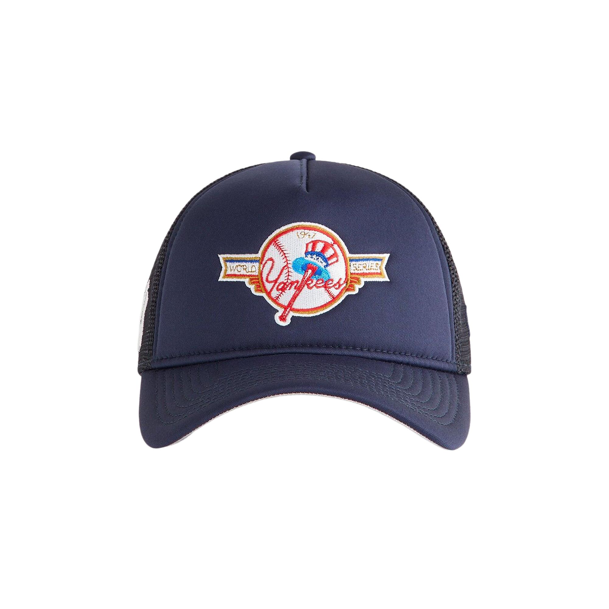 Pre-owned Kith X New Era For The New York Yankees Top Hat 9forty A Frame Trucker Snapback 'nocturnal' | Black