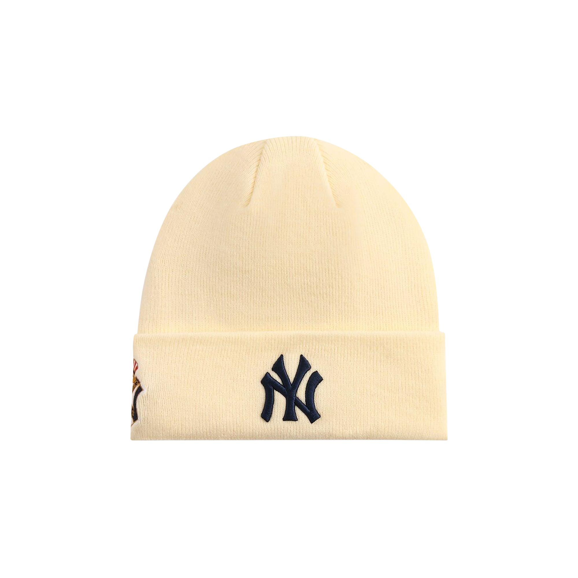 Pre-owned Kith X New Era For The New York Yankees Knit Beanie 'sandrift' | Tan | Men's Size Onesize In Brown