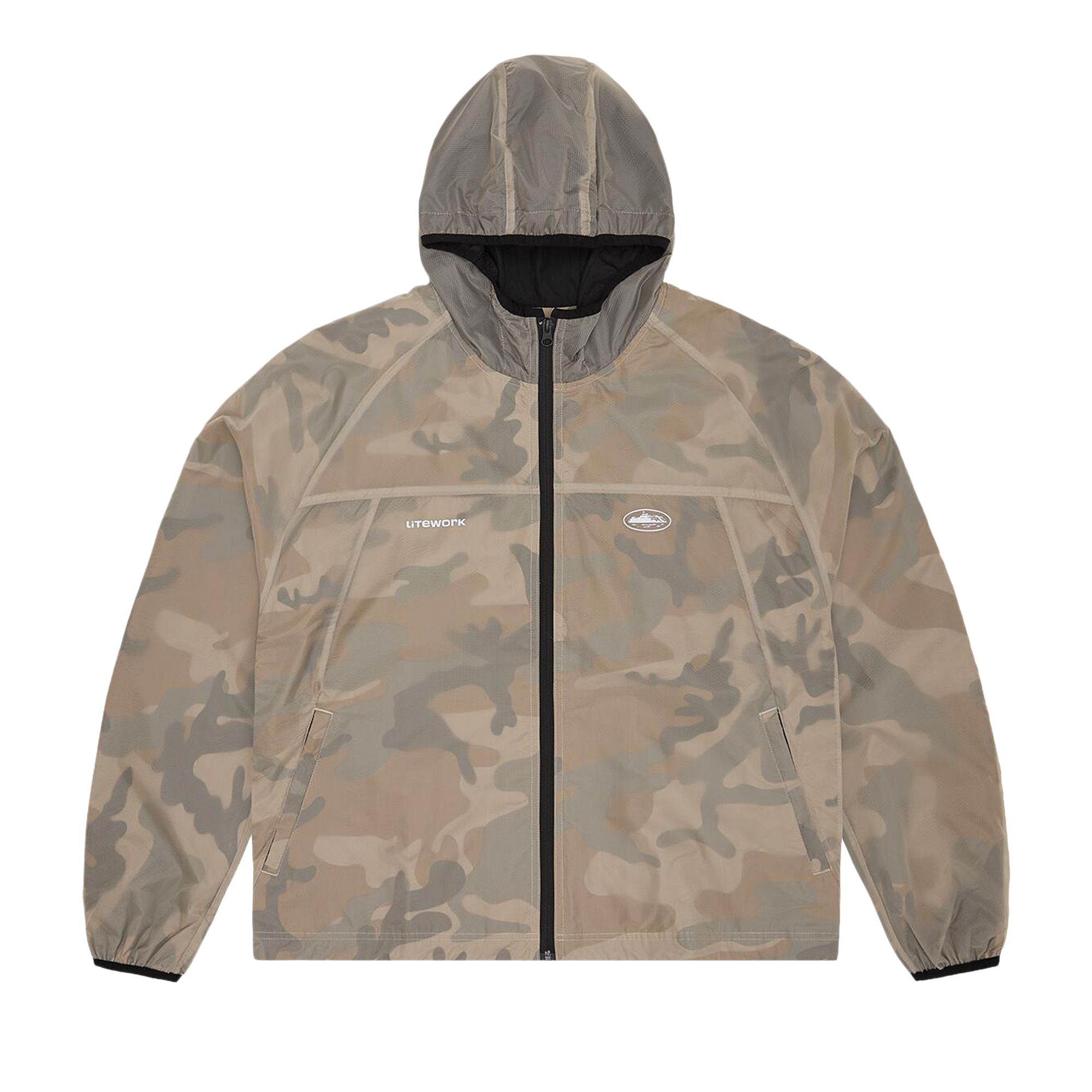 Pre-owned Corteiz Dual-layer Litework Jacket 'desert Camo' | Tan | Men's Size Xl In Brown