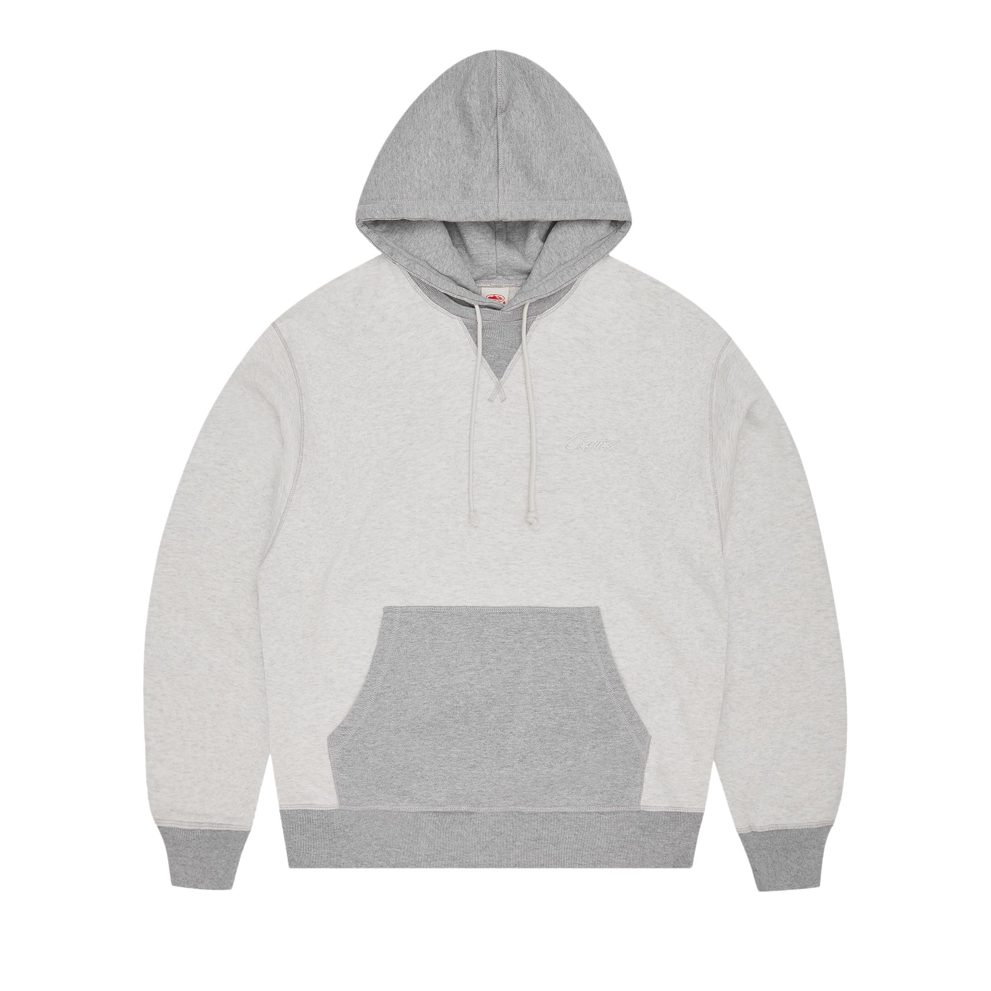 Pre-owned Corteiz Hmp Contrast Panel Hoodie 'heather Grey' | Men's Size M In Gray