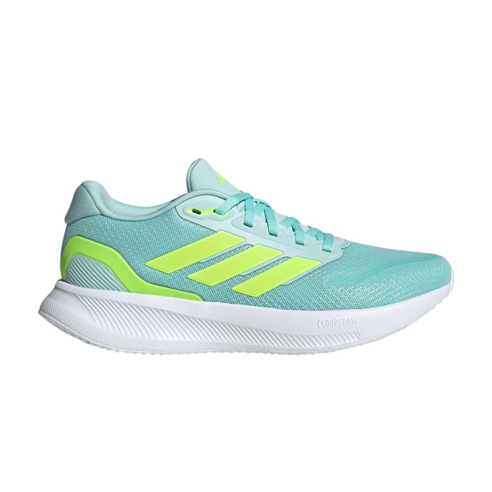 Pre-owned Adidas Originals Adidas Wmns Runfalcon 5 'flash Aqua Lucid Lemon' | Blue | Women's Size 10