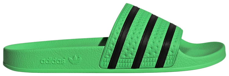 Adidas Adilette Slides Screaming Green Core Black