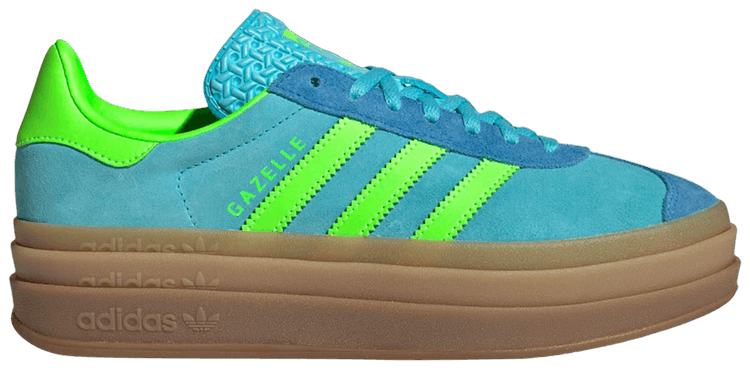 adidas Wmns Gazelle Bold Blue Glow Solar Green