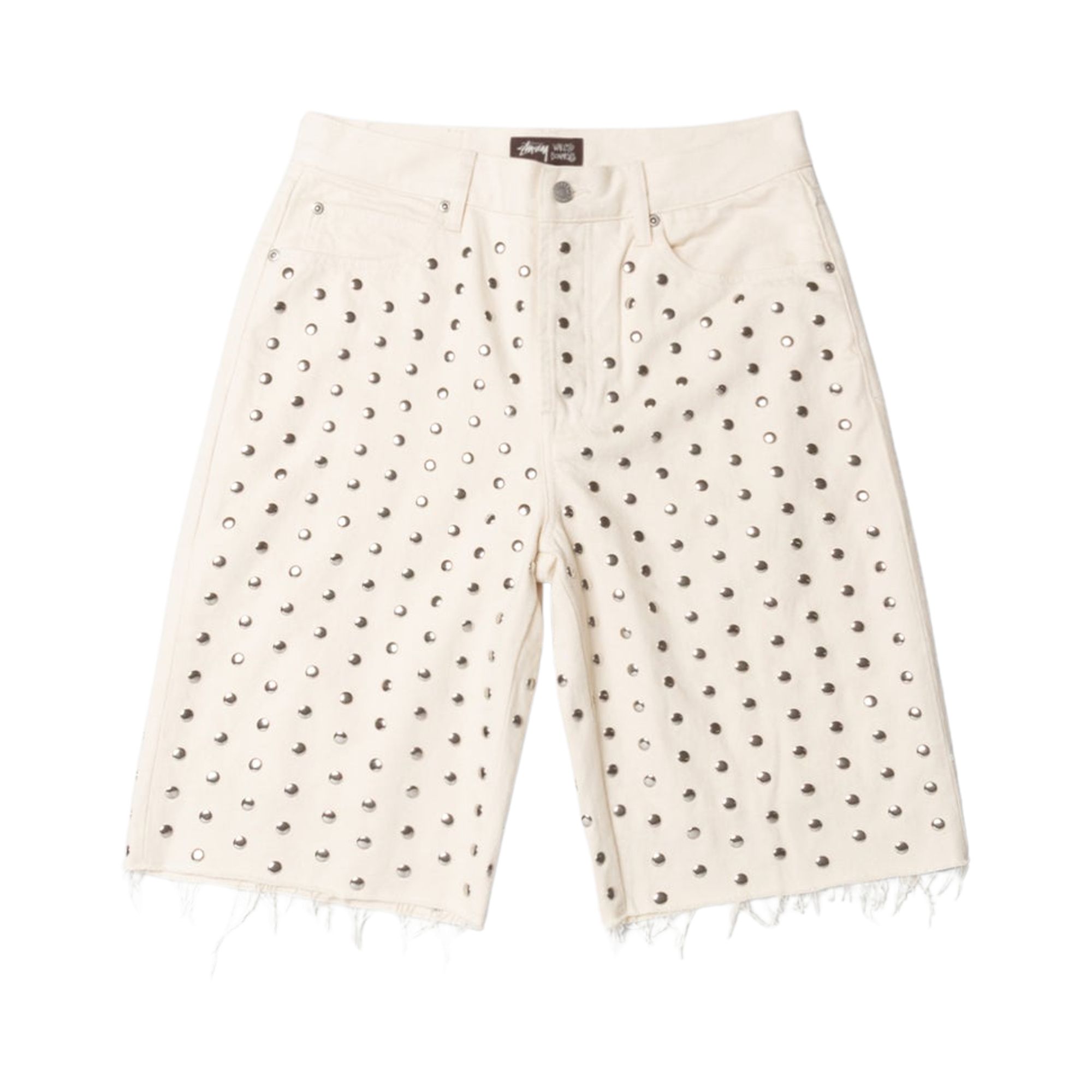 Pre-owned Stussy X Wales Bonner Studded Short 'ivory' | Cream | Men's Size 32 In White