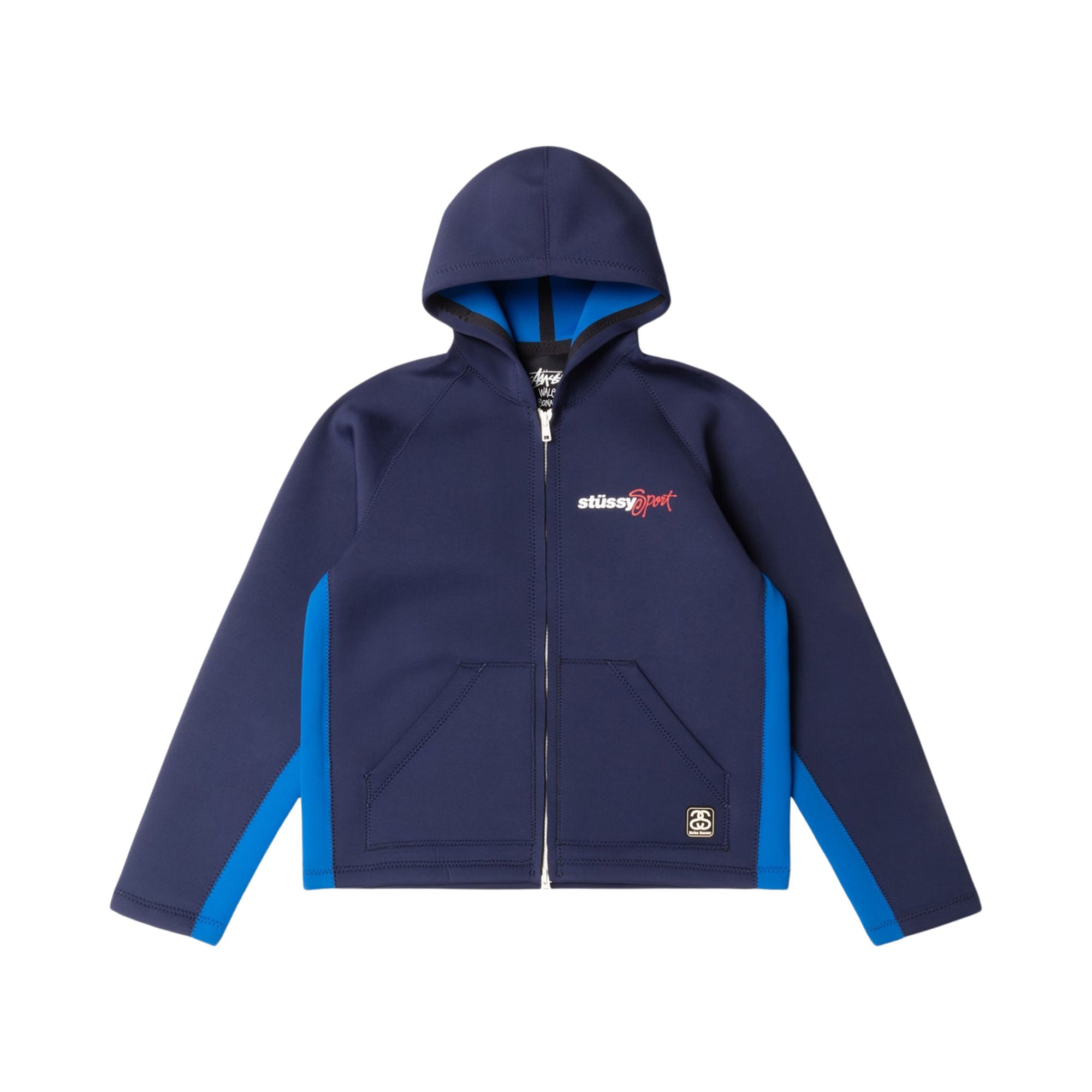 Pre-owned Stussy X Wales Bonner Neoprene Hoodie 'navy' | Blue | Men's Size S