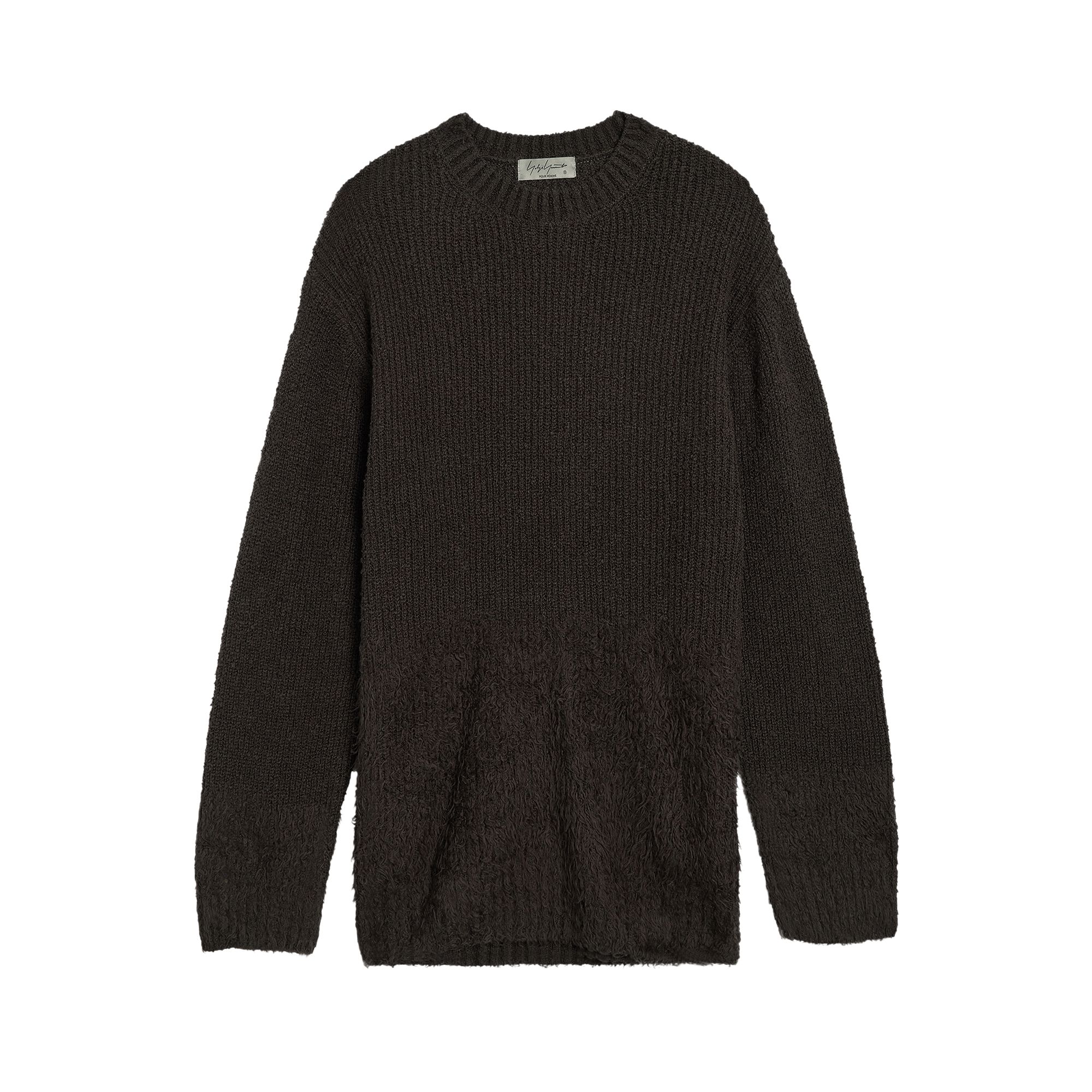 Pre-owned Yohji Yamamoto Pour Homme Gradation Round Neck Pullover 'charcoal' | Grey | Men's Size 3 In Gray