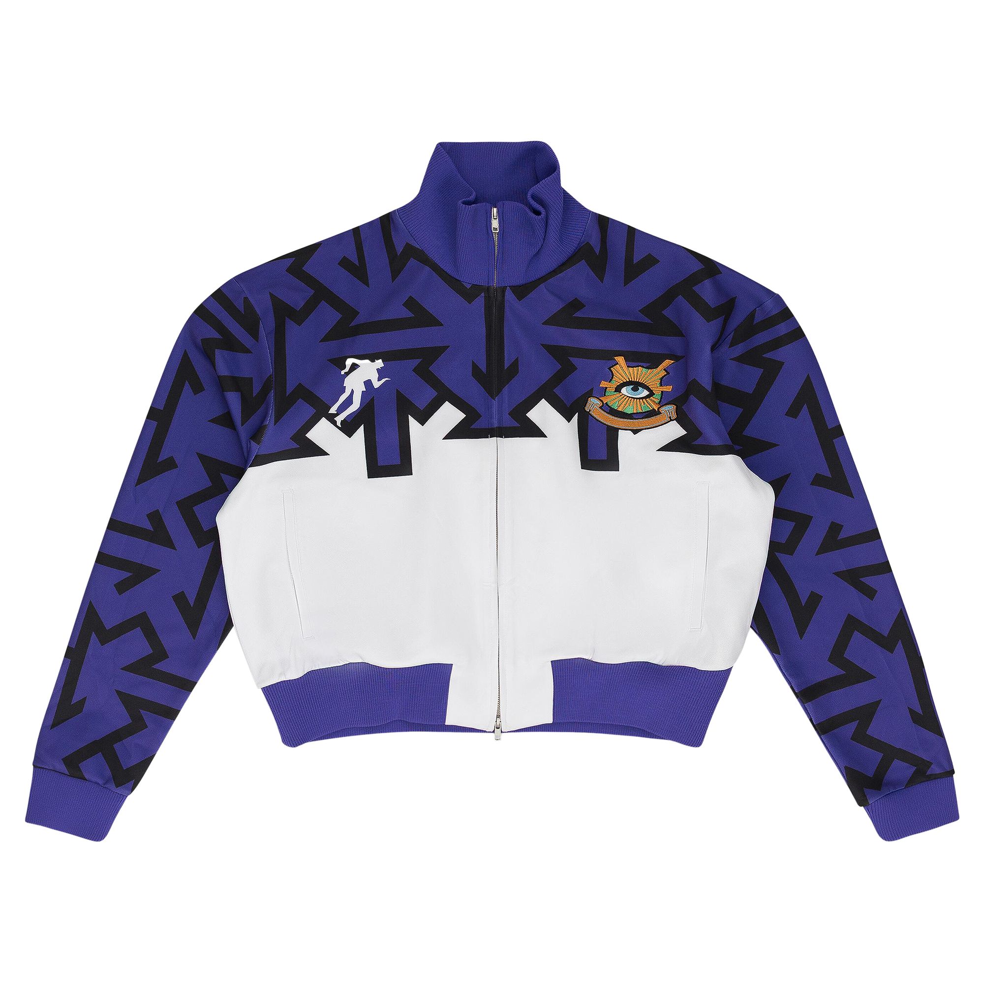 Pre-owned House Of Errors Bagitol Track Jacket 'white/purple' | Men's Size L