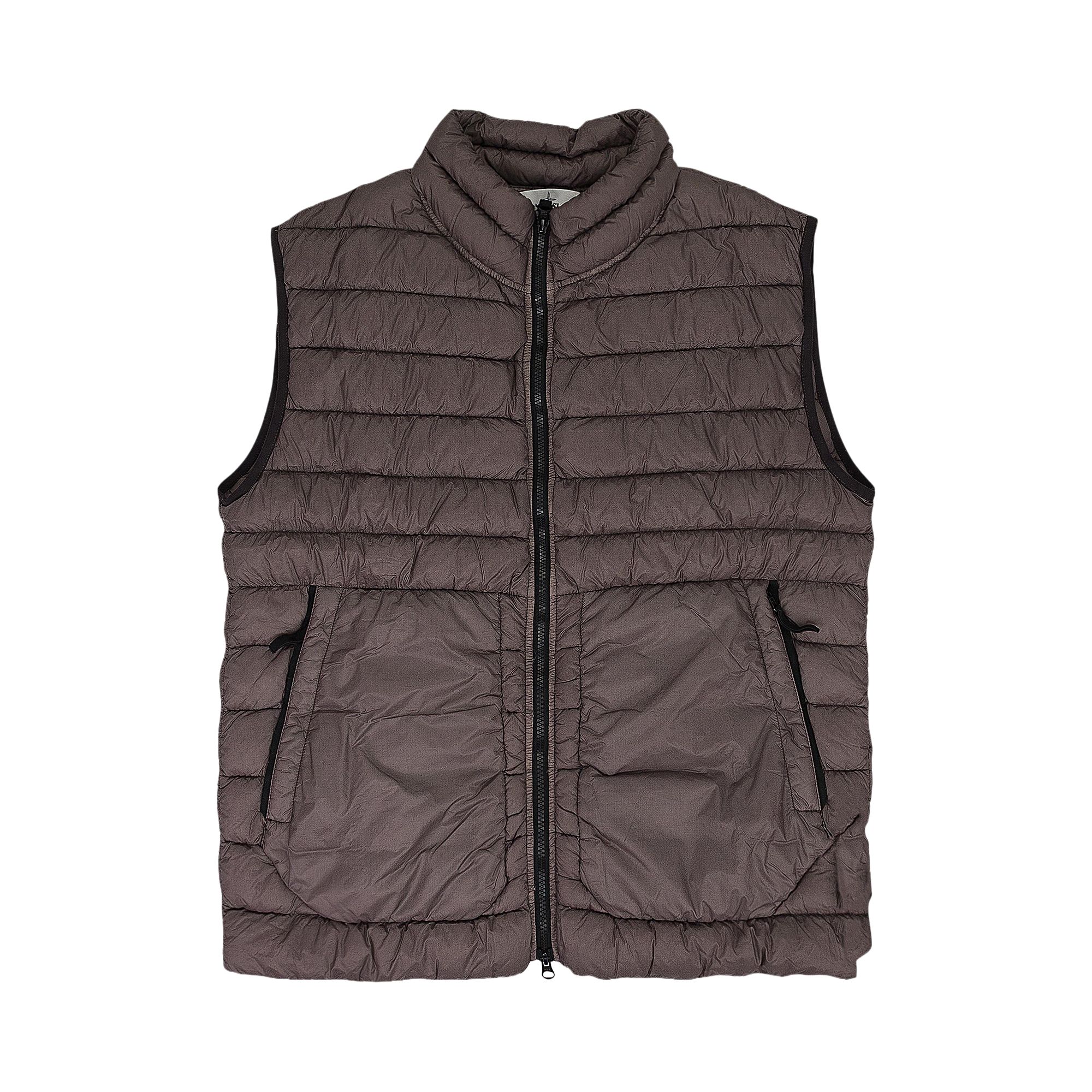 Pre-owned Stone Island Real Down Sleeveless Vest 'brown' | Men's Size Xxl
