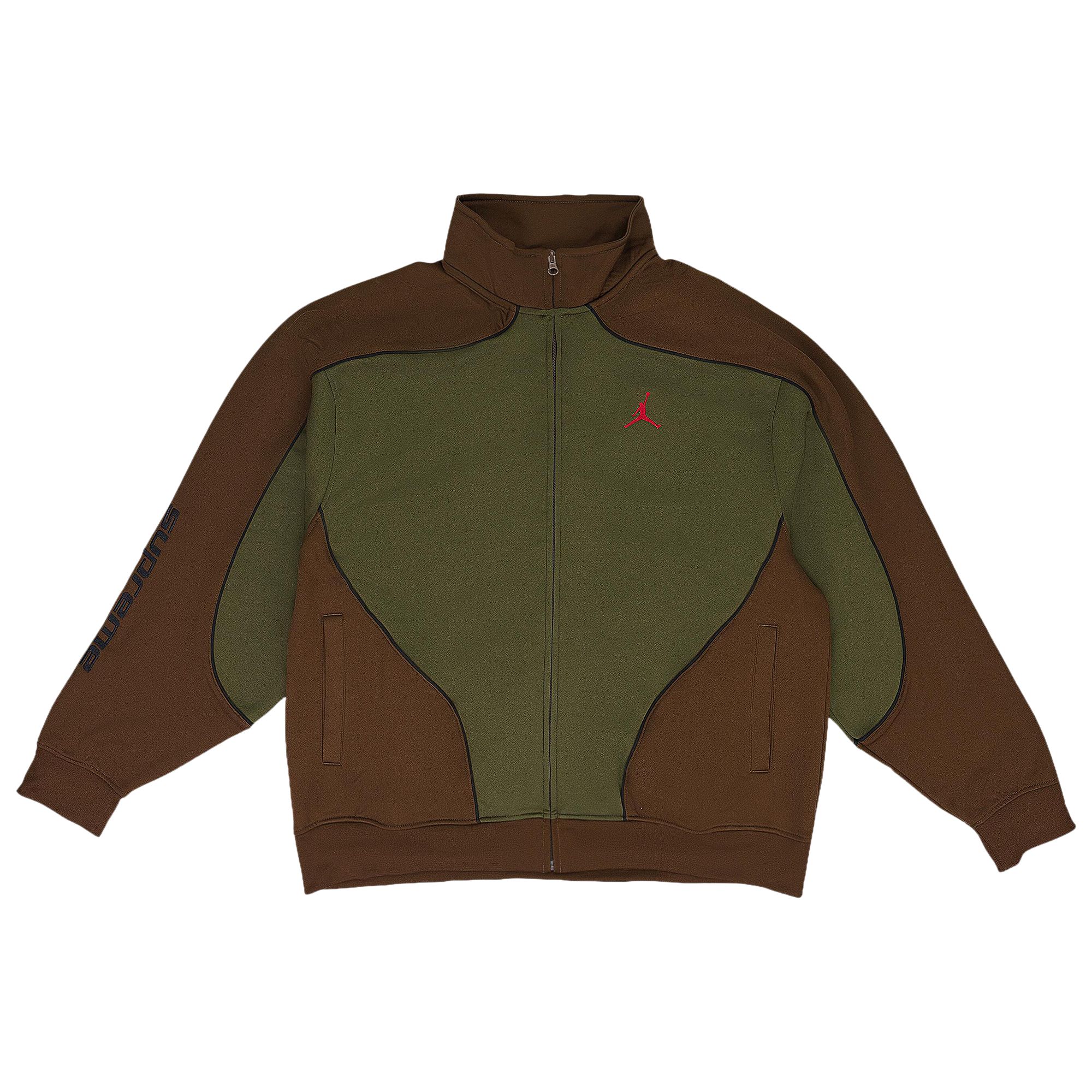Pre-owned Supreme X Air Jordan Zip Up Jacket 'green' | Men's Size S