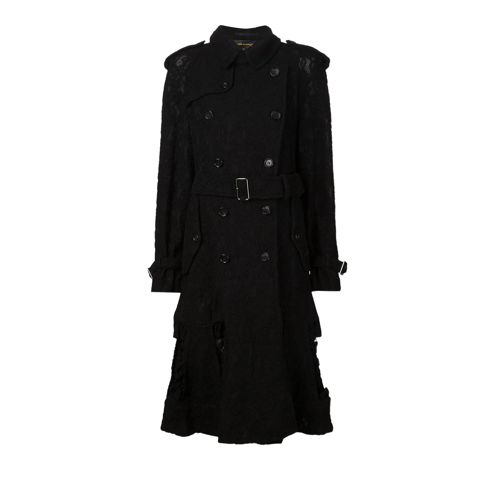 Pre-owned Comme Des Garçons Loose Bell Sleeves Coat 'black' | Women's Size S