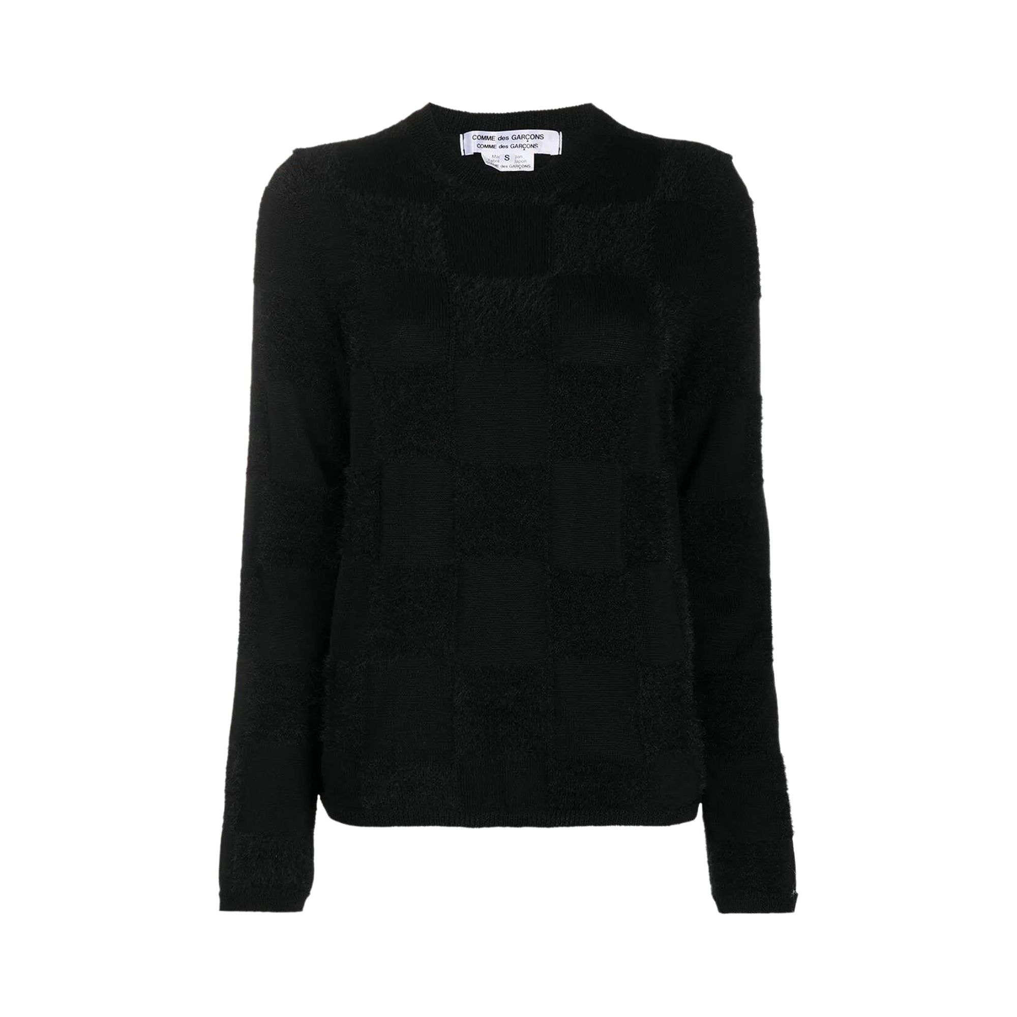 Pre-owned Comme Des Garçons Solid Color Fringe Sweater 'sweaters' | Black | Women's Size S