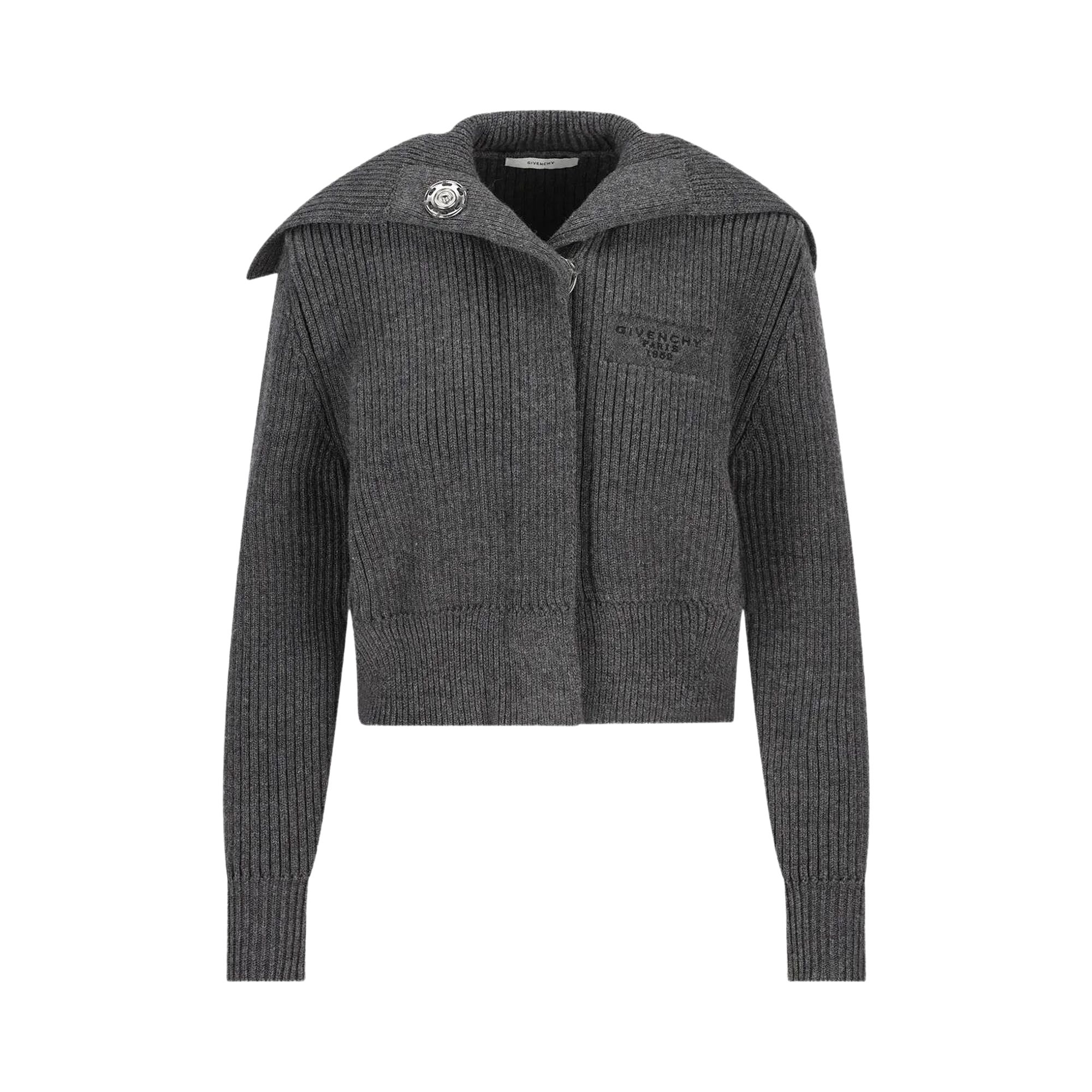 Pre-owned Givenchy Big Collar Cardigan 'cardigans' | Grey | Women's Size S In Gray