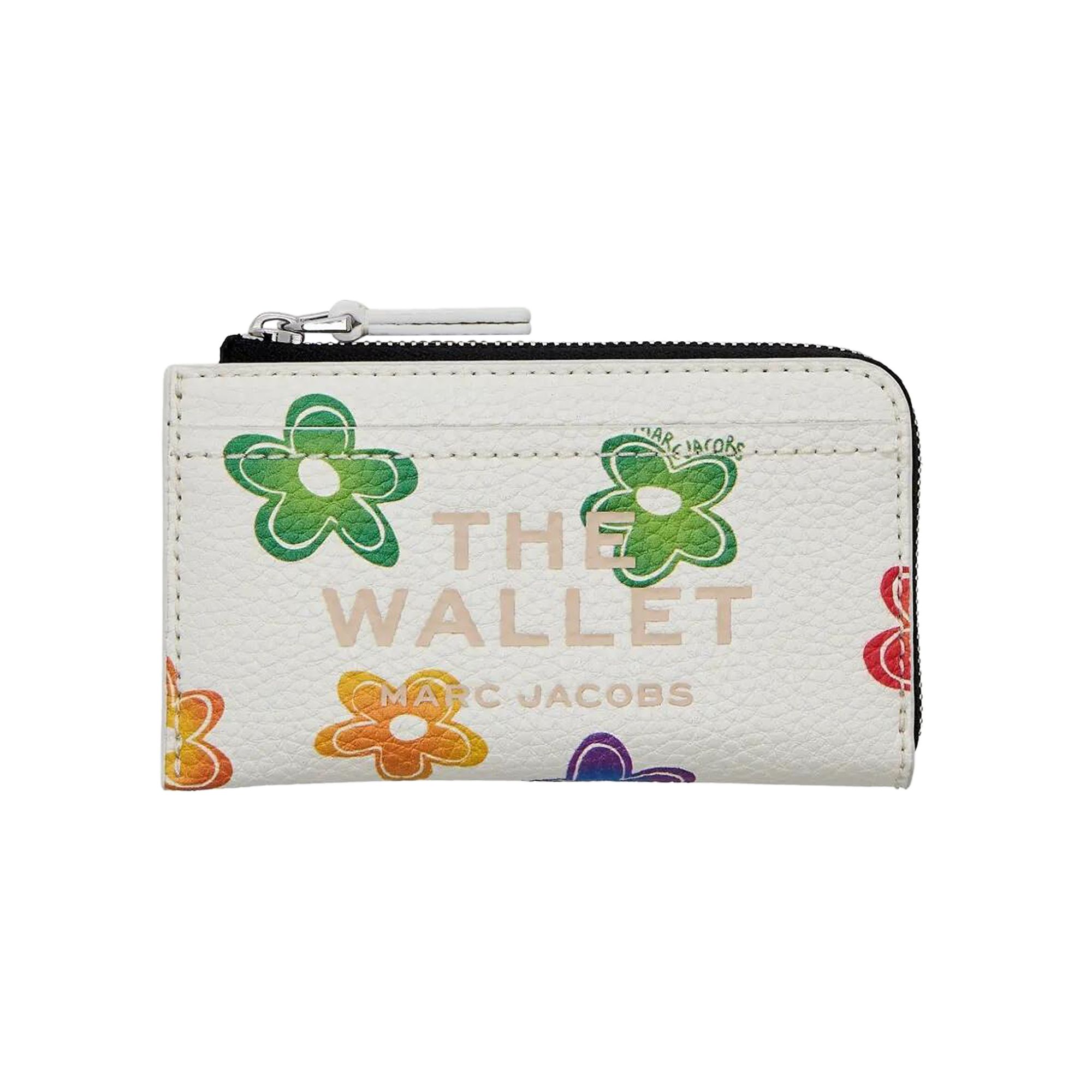 Pre-owned Marc Jacobs The Top Zip Multi Wallet 'white Multicolor' | Women's Size Onesize