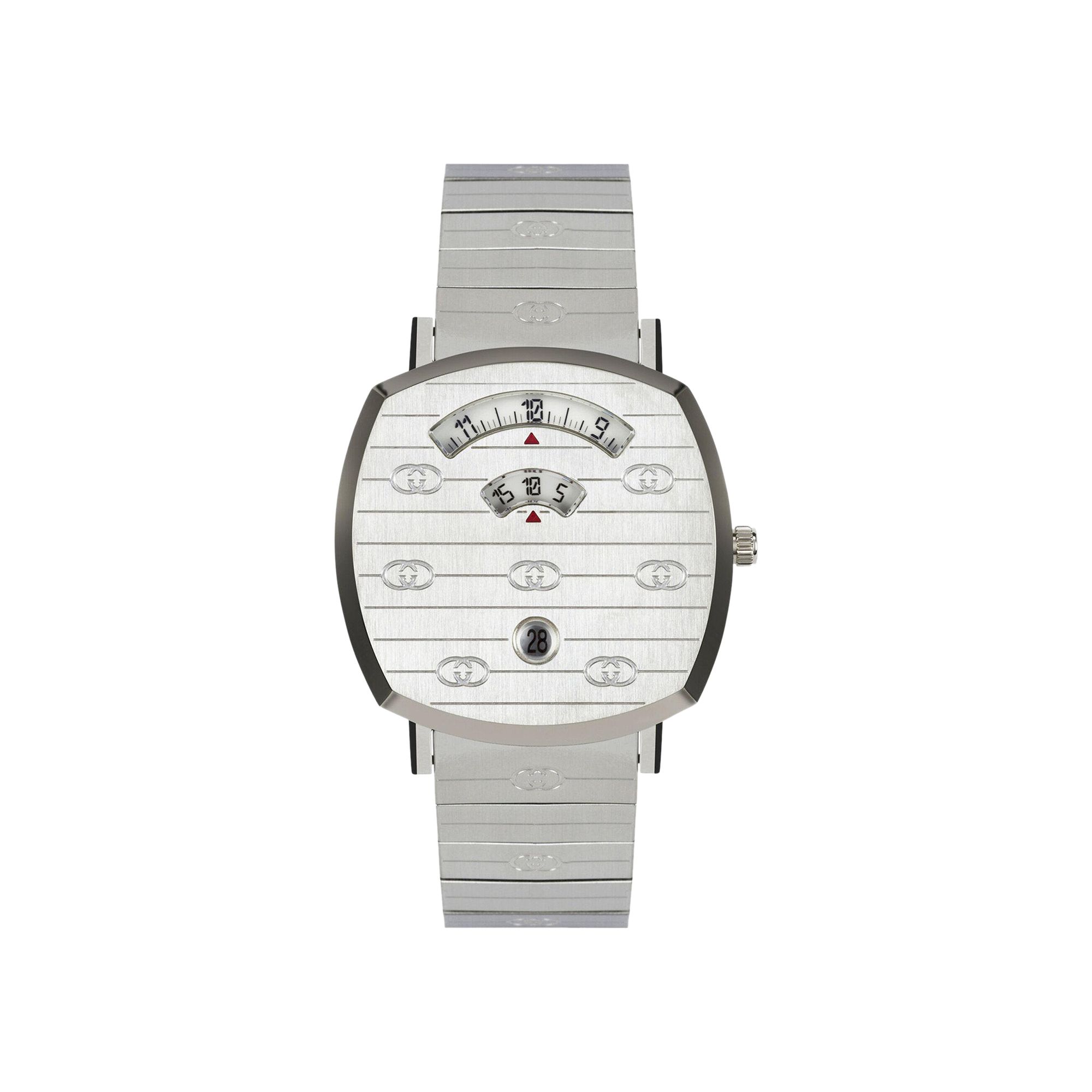 Pre-owned Gucci Grip Bracelet Watch 'stainless Steel' | Silver | Men's Size Onesize